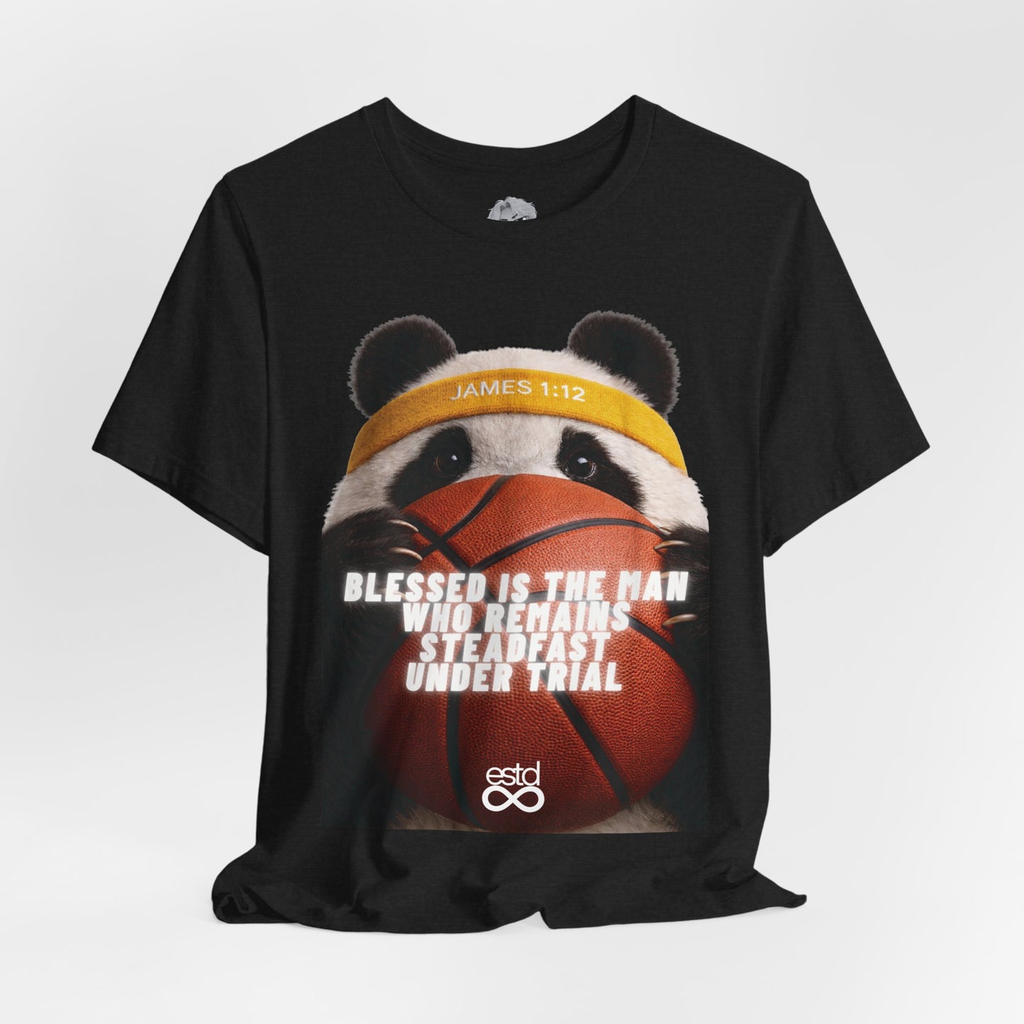 Unisex T-Shirt | Christian T-Shirt | Panda Graphic T-Shirt | James 1:12 T-Shirt