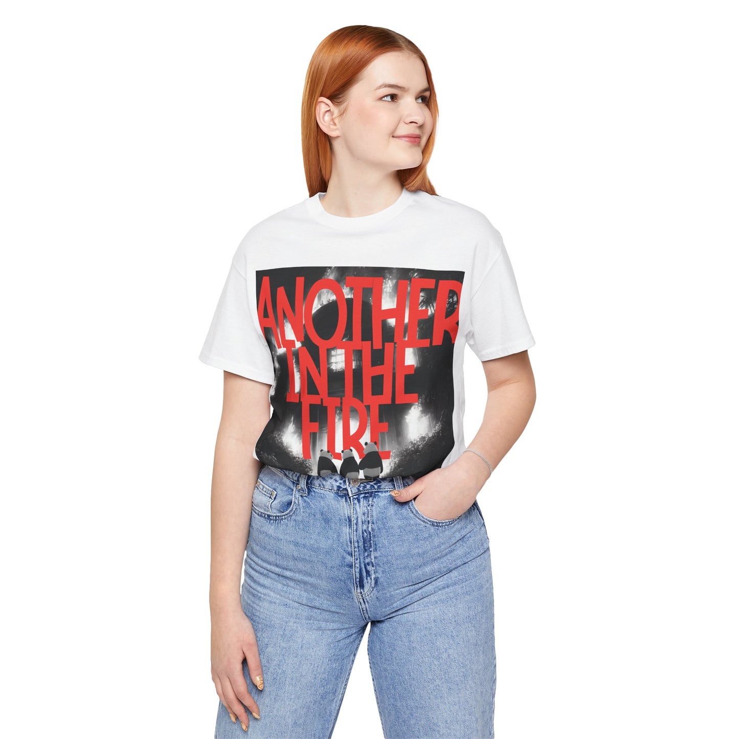 Christian T-Shirt | Unisex T-Shirt | Panda Graphic Art | Another in the Fire