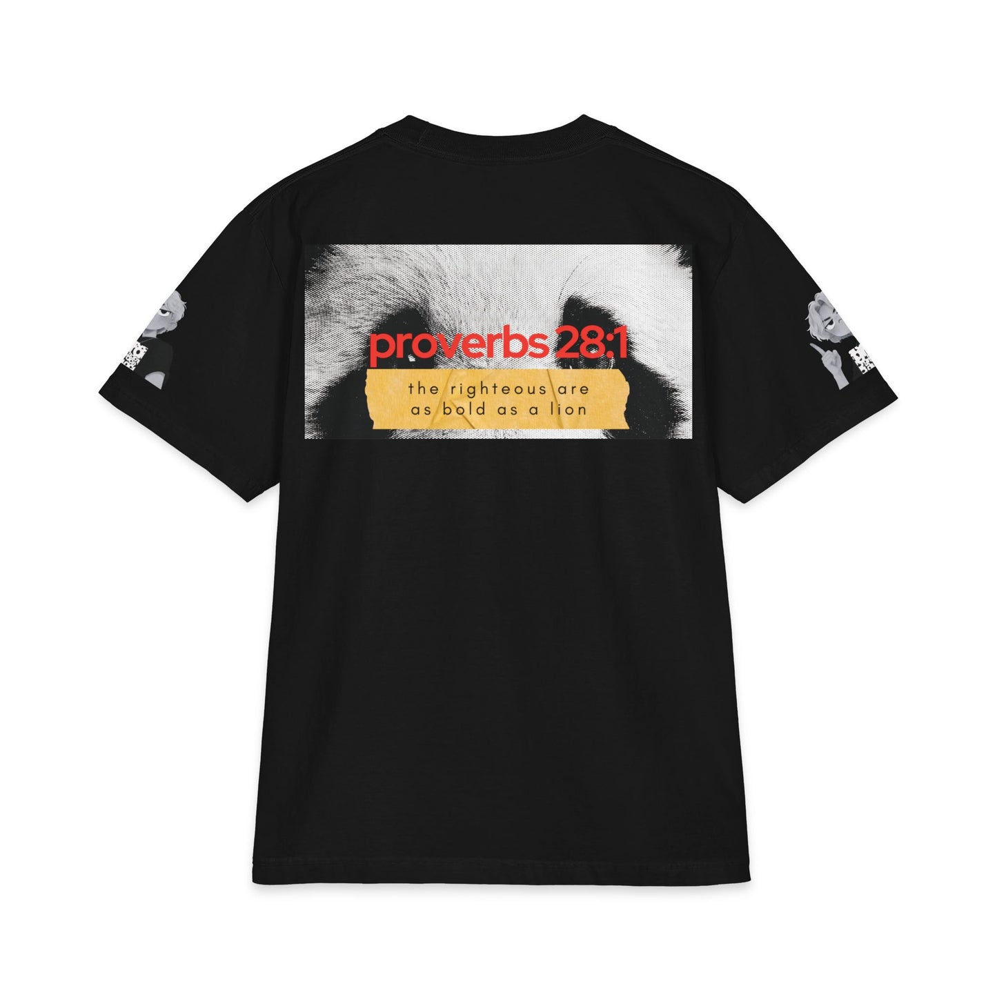 Unisex Oversized Christian T-shirt | Proverbs 28:1 Panda Graphic Tee