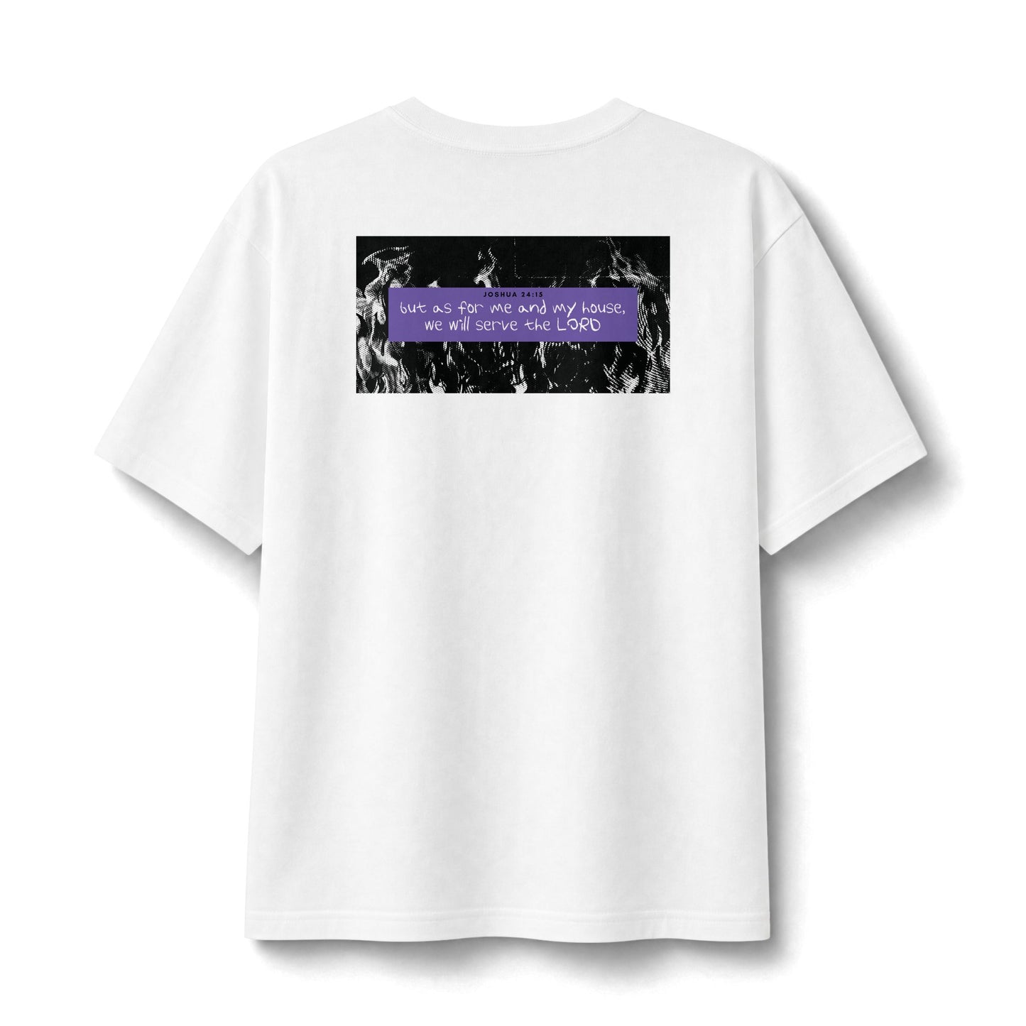 "No More Idols" Christian Unisex Heavyweight T-Shirt | Joshua 24:15 | Flame Graphic | Consecration & Devotion | Bold Christian Streetwear