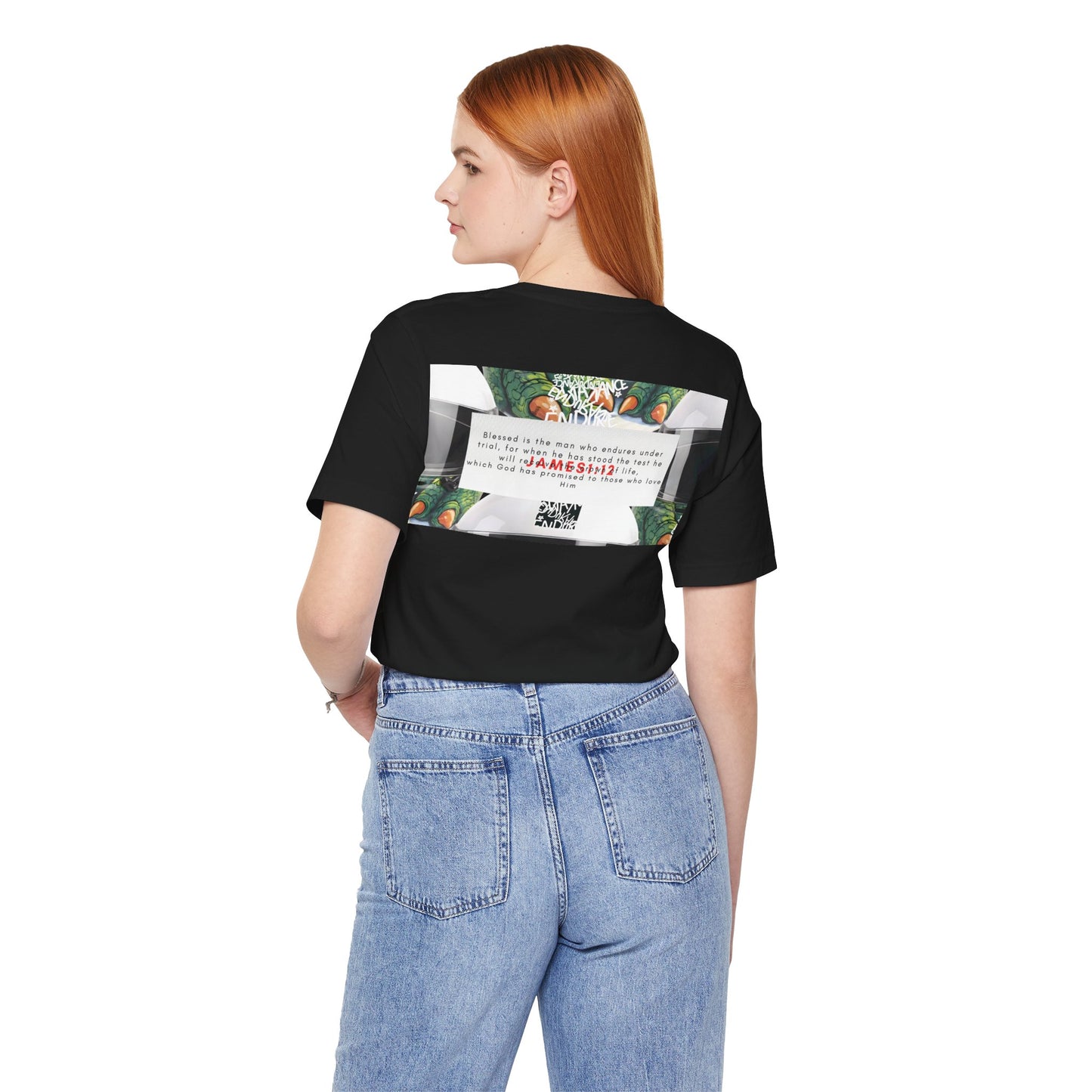 Blessed Perseverance/Endurance Tee - James 1:12 - Unisex Short Sleeve T-Shirt