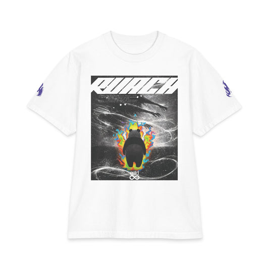 "Ruach" Christian Unisex Heavyweight T-Shirt | Ezekiel 36:26 | Genesis 1:2 | Hebrew Spirit of God Graphic | Cosmic Panda Art | New Heart Faith Streetwear