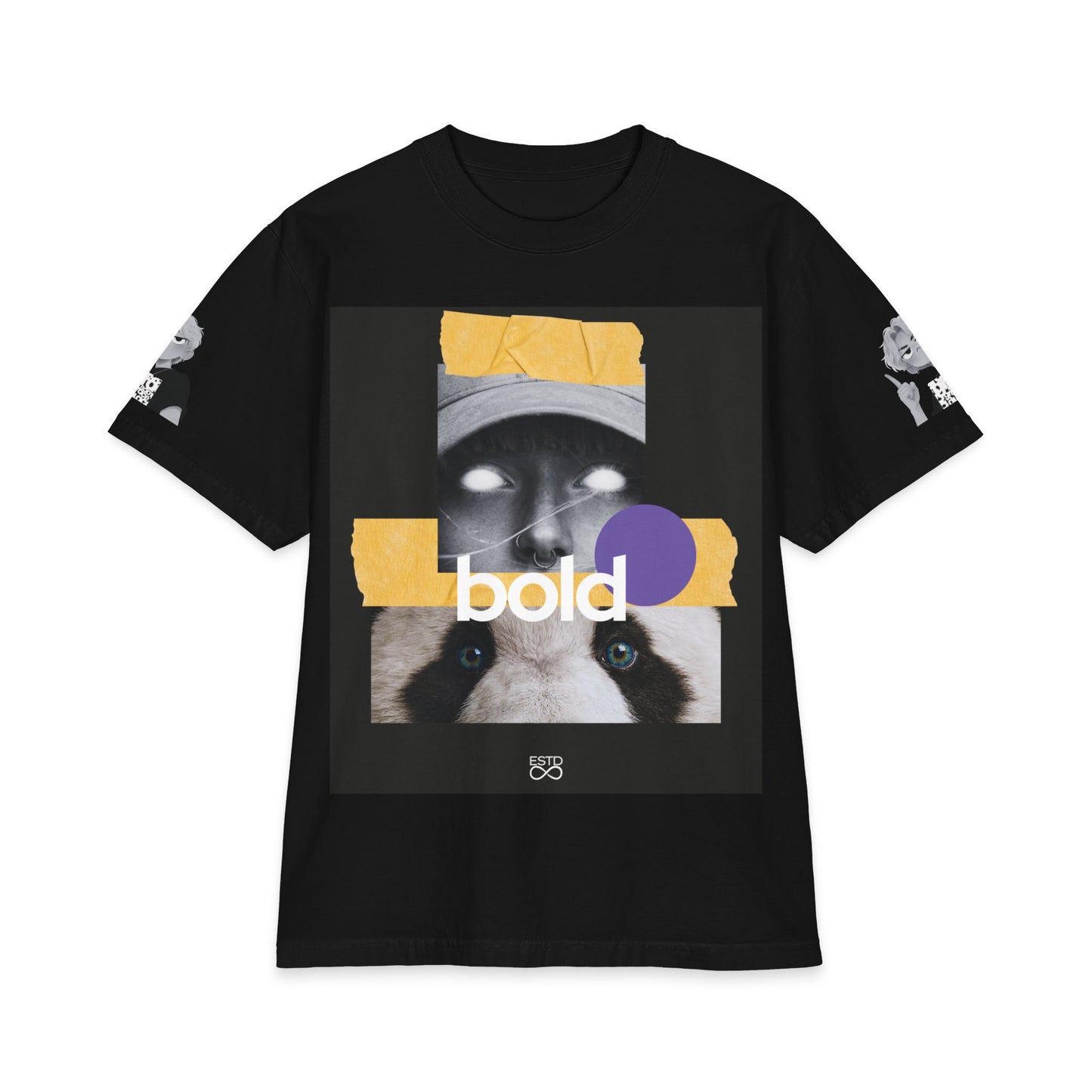 Unisex Oversized Christian T-shirt | Proverbs 28:1 Panda Graphic Tee