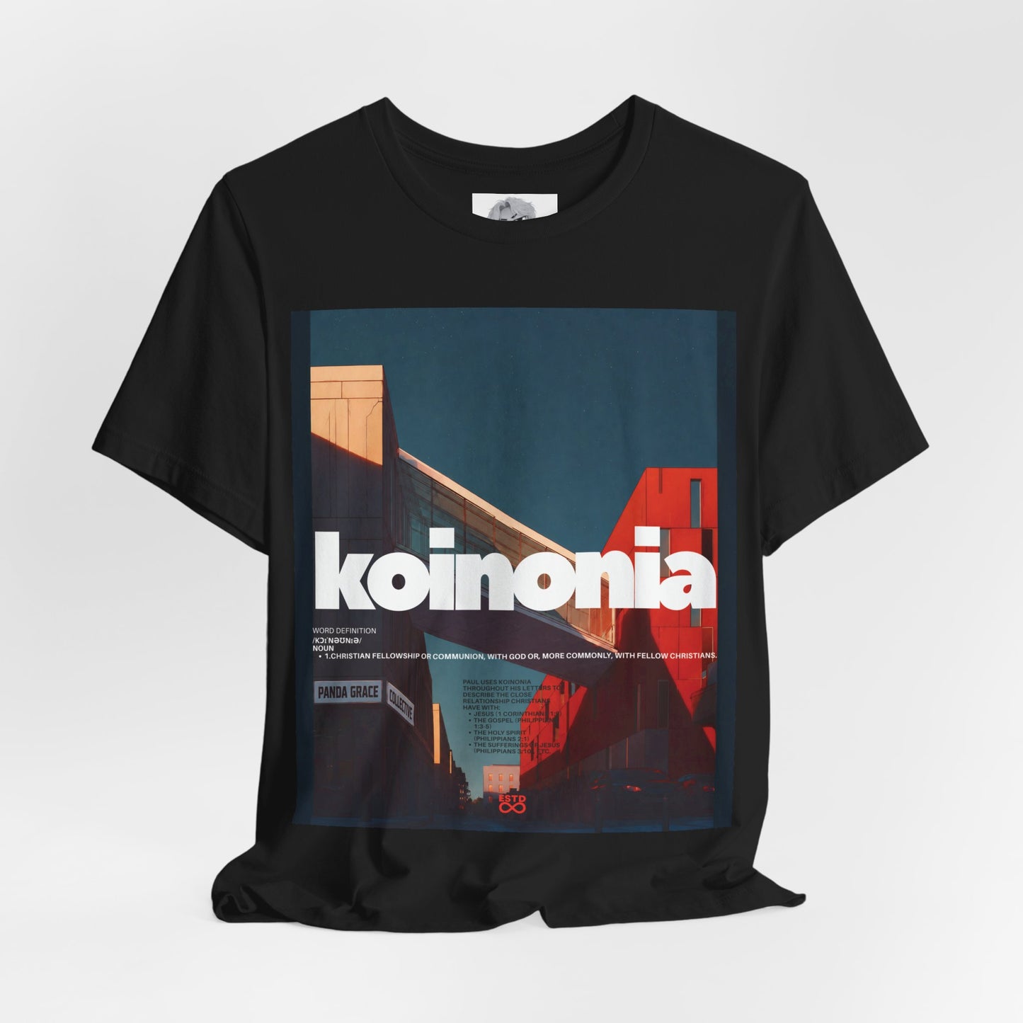 Koinonia Christian T-Shirt | Faith-Based Graphic Tee, Unisex, Romans 12:10