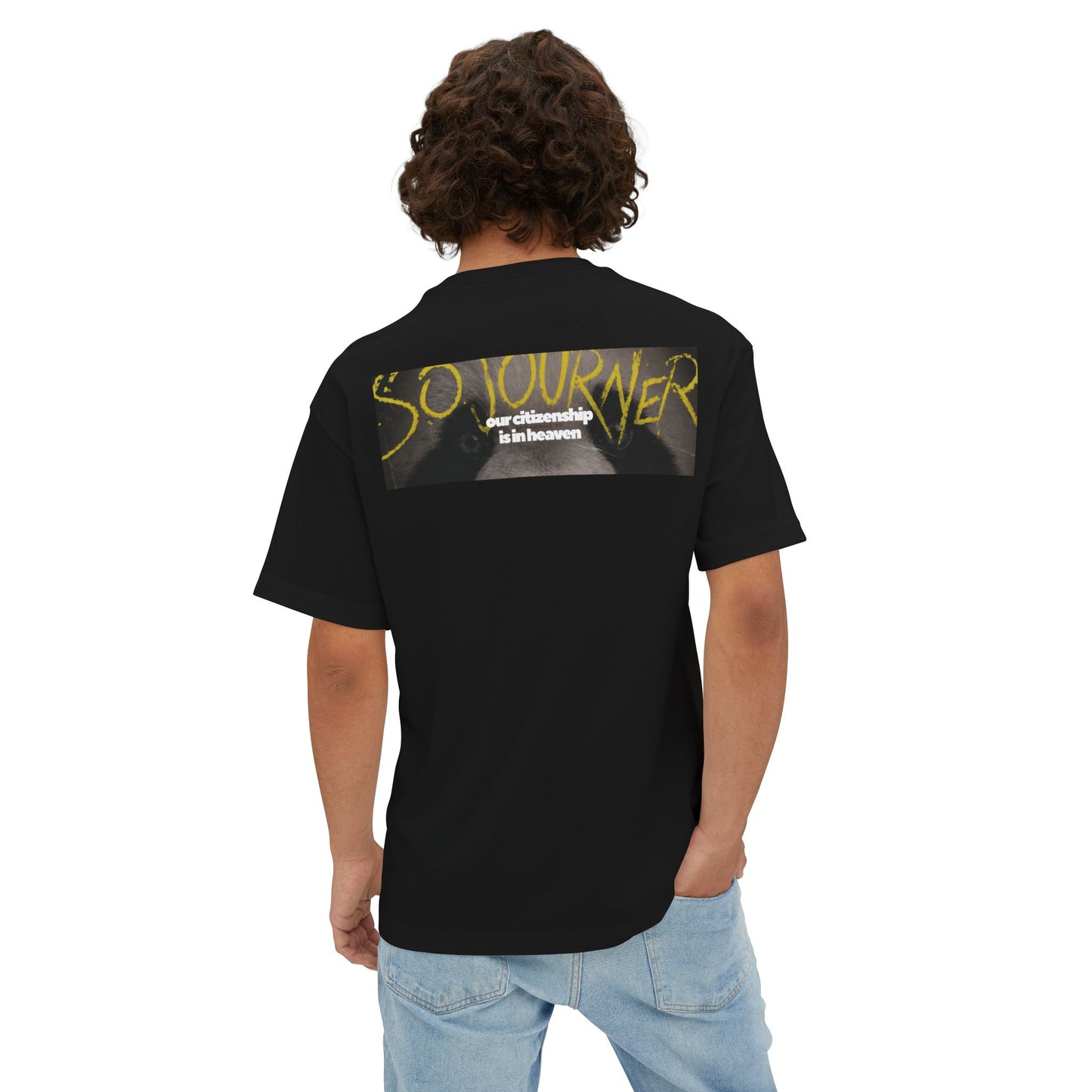 Sojourner Philippians 3:20 Tee — "Our Citizenship Is in Heaven" Oversized Unisex Boxy T-Shirt