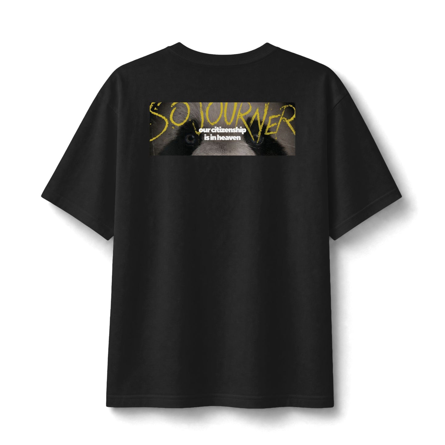 "Holy Exiles" Christian Unisex Heavyweight T-Shirt | 1 Peter 2:11 | Anime Boy & Panda Collective Graphic | Sojourners and Exiles | Bold Christian Identity Streetwear