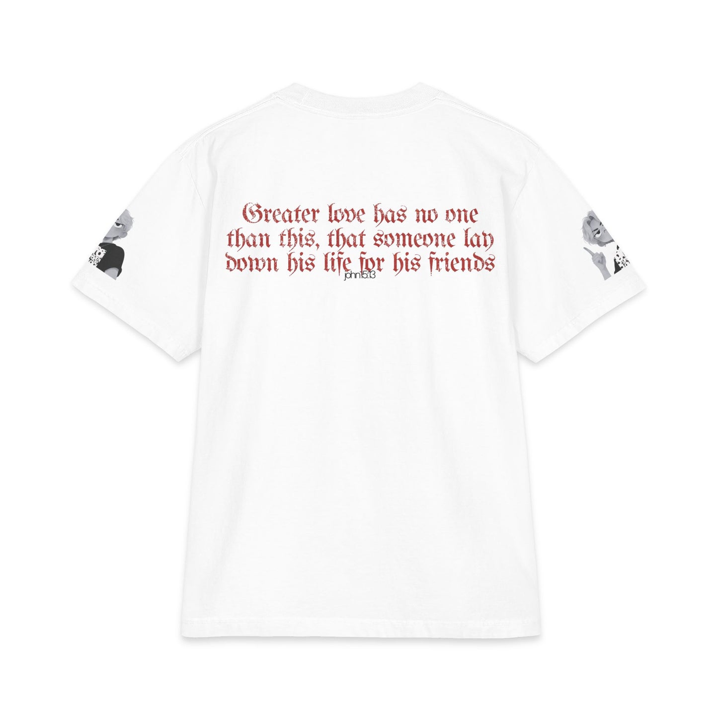 John 15:13 'Greater Love' Christian T-Shirt | Unisex Max Heavyweight Short Sleeve
