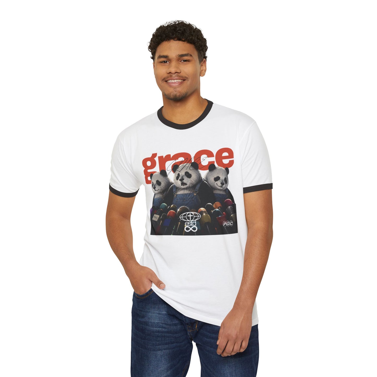 "Grace" Christian Unisex Ringer T-Shirt | Colossians 4:6 | Gracious Speech Faith Apparel