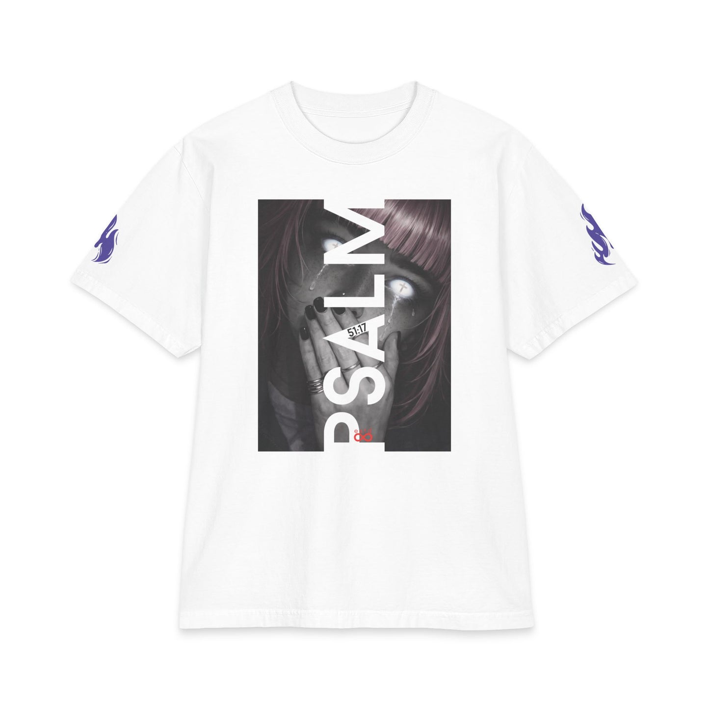 Psalm Graphic T‑Shirt — Faith-Inspired Anime Art Tee with Scripture Backprint