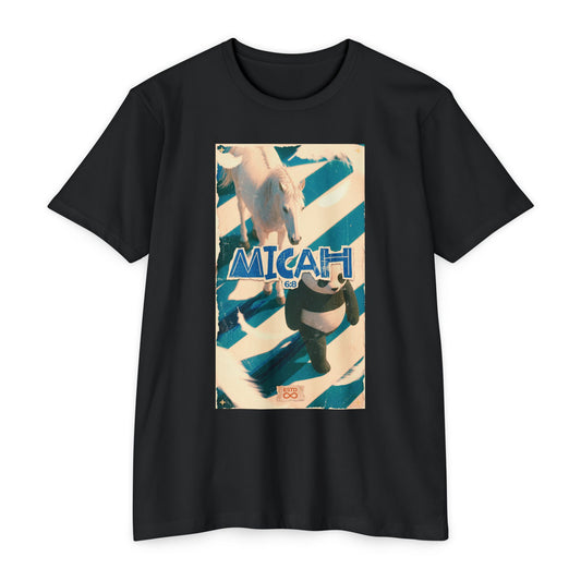 "Micah 6:8" Christian Unisex CVC Jersey T-Shirt | Do Justice Love Kindness Walk Humbly | Panda & Horse Graphic | Faith Streetwear