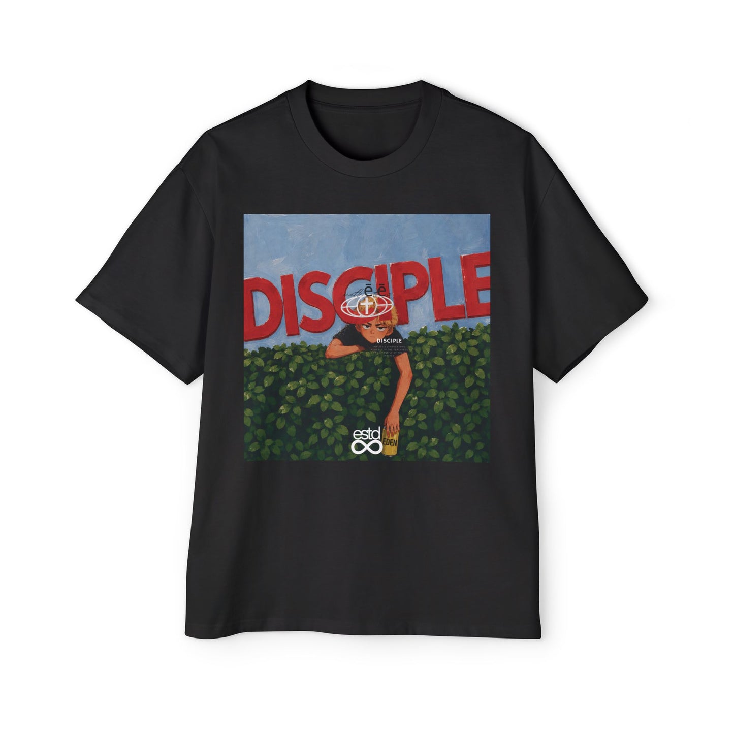 "Disciple" Christian Oversized T-Shirt | Faith-Based Streetwear | Bold Believer Tee | Christian Art Apparel