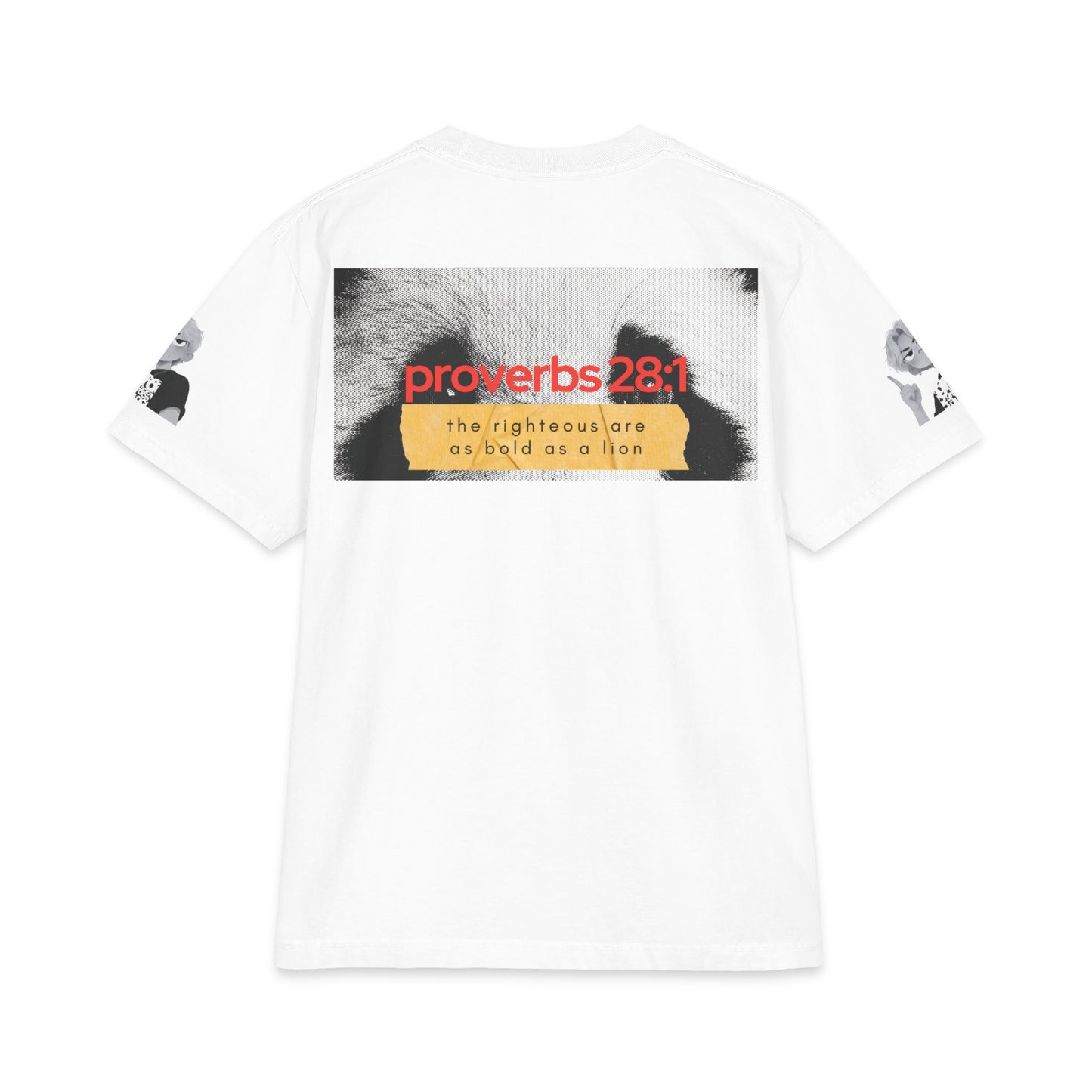 Unisex Oversized Christian T-shirt | Proverbs 28:1 Panda Graphic Tee