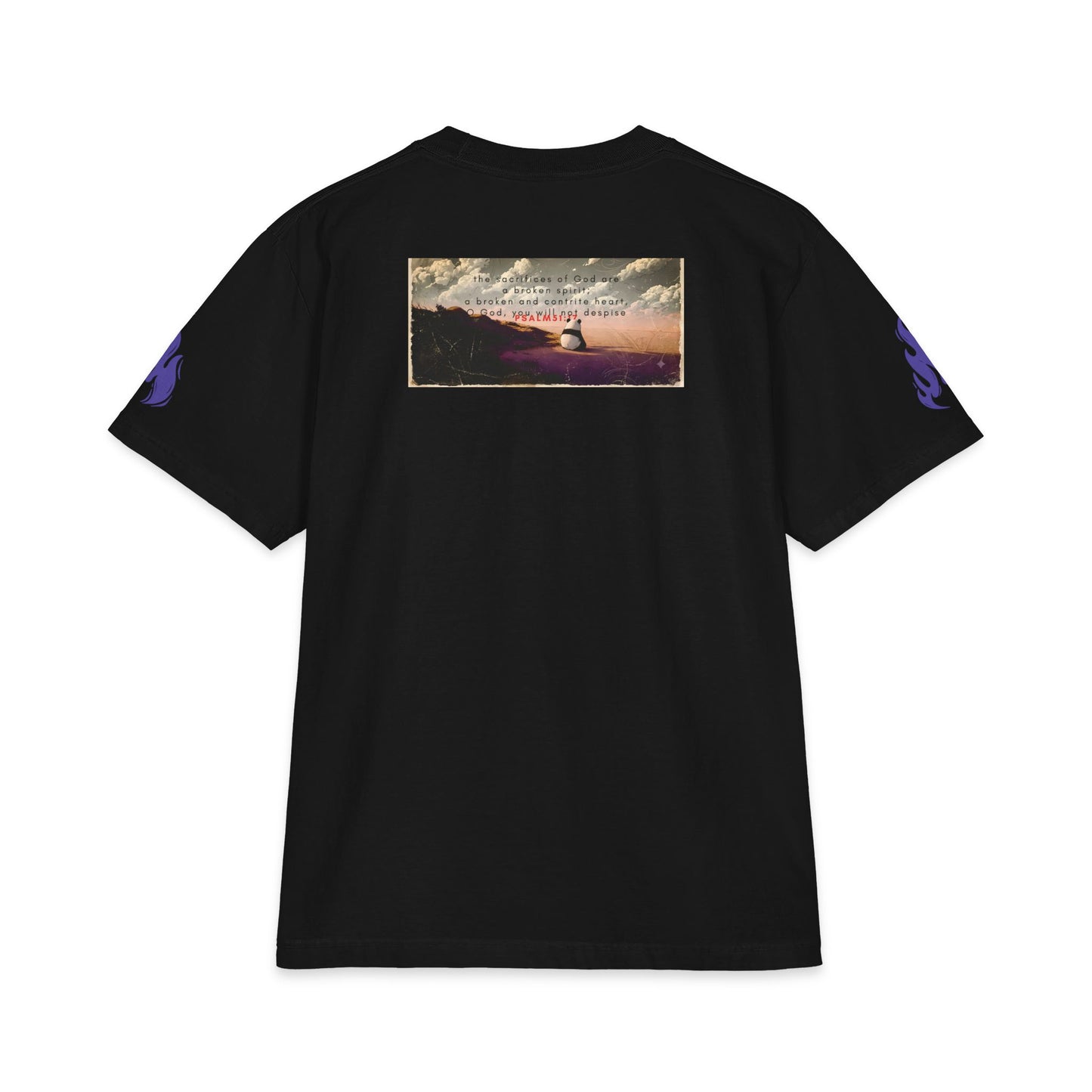 Psalm Graphic T‑Shirt — Faith-Inspired Anime Art Tee with Scripture Backprint