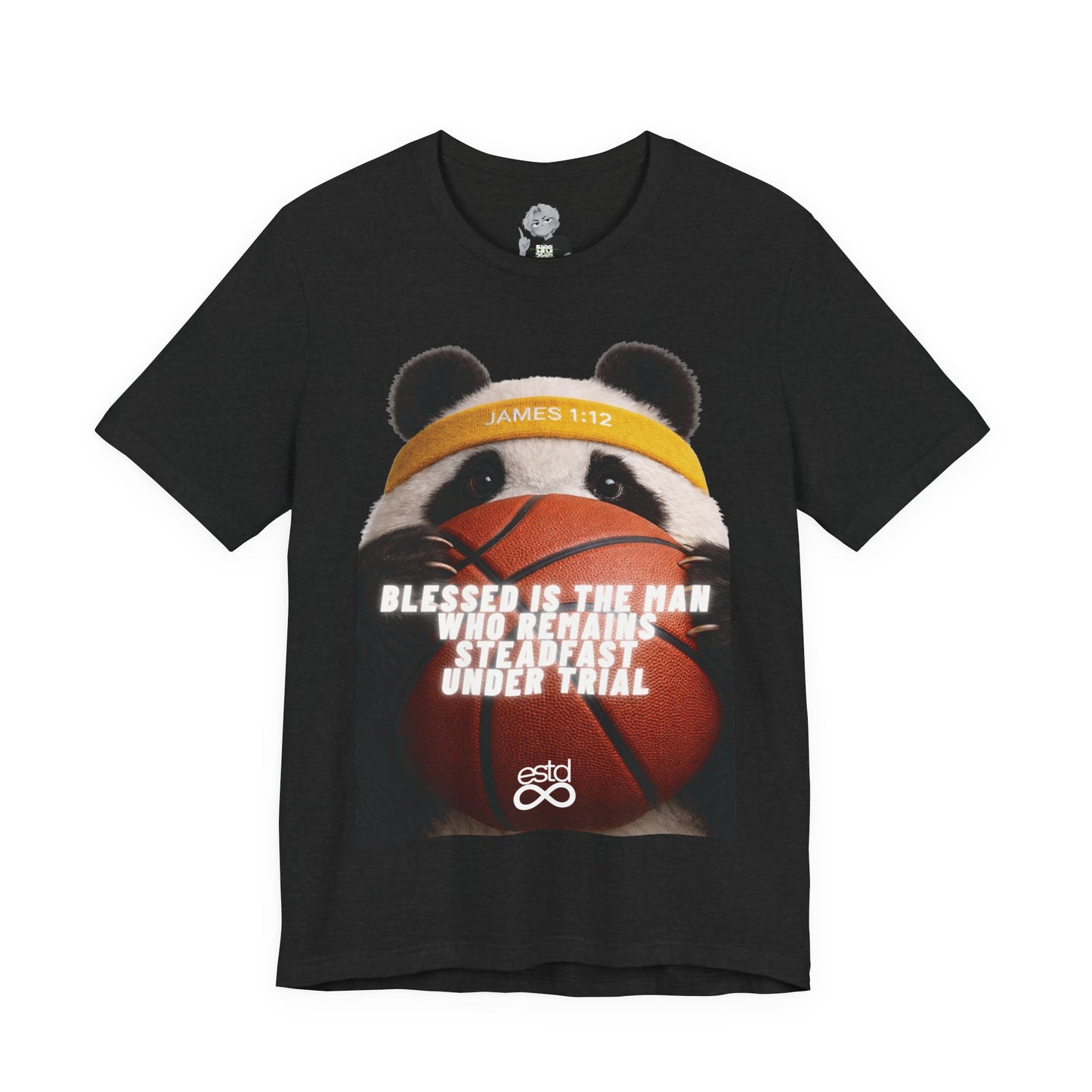 Unisex T-Shirt | Christian T-Shirt | Panda Graphic T-Shirt | James 1:12 T-Shirt