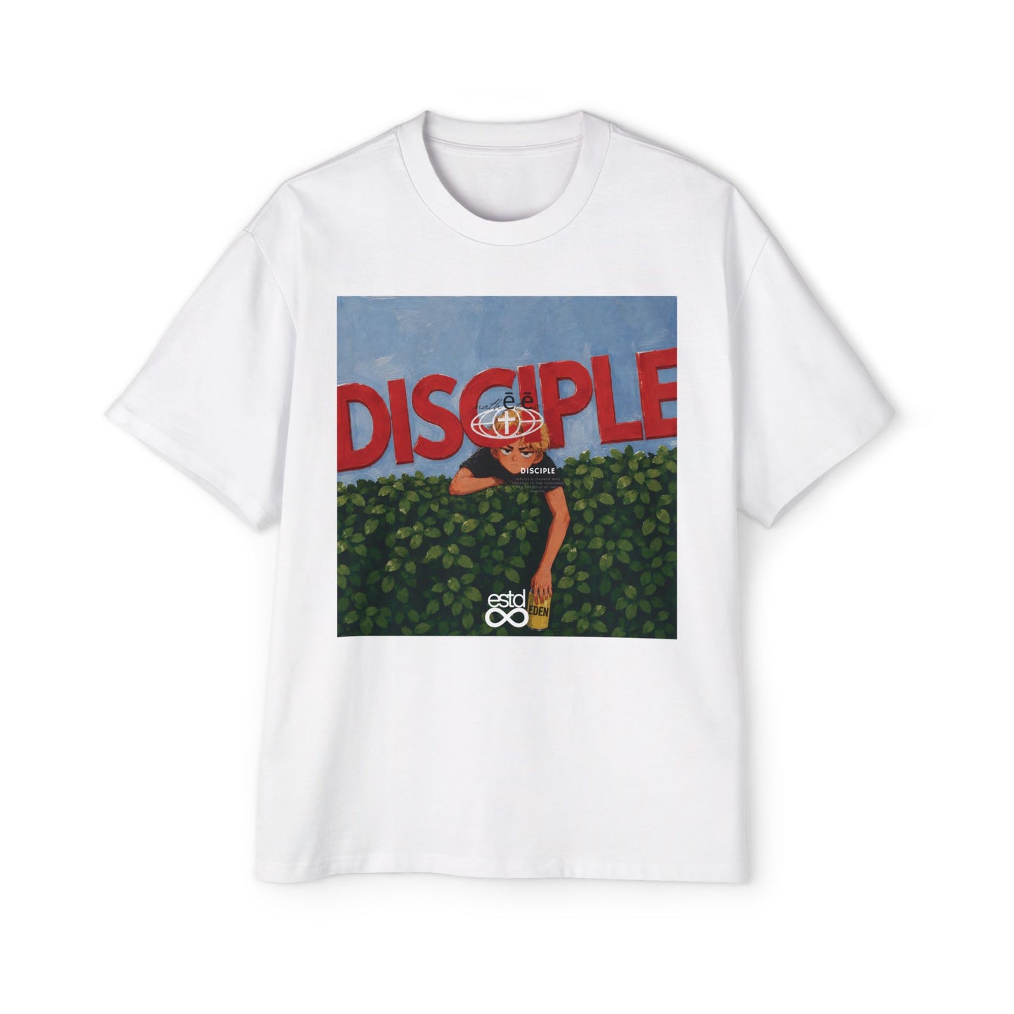 "Disciple" Christian Oversized T-Shirt | Faith-Based Streetwear | Bold Believer Tee | Christian Art Apparel