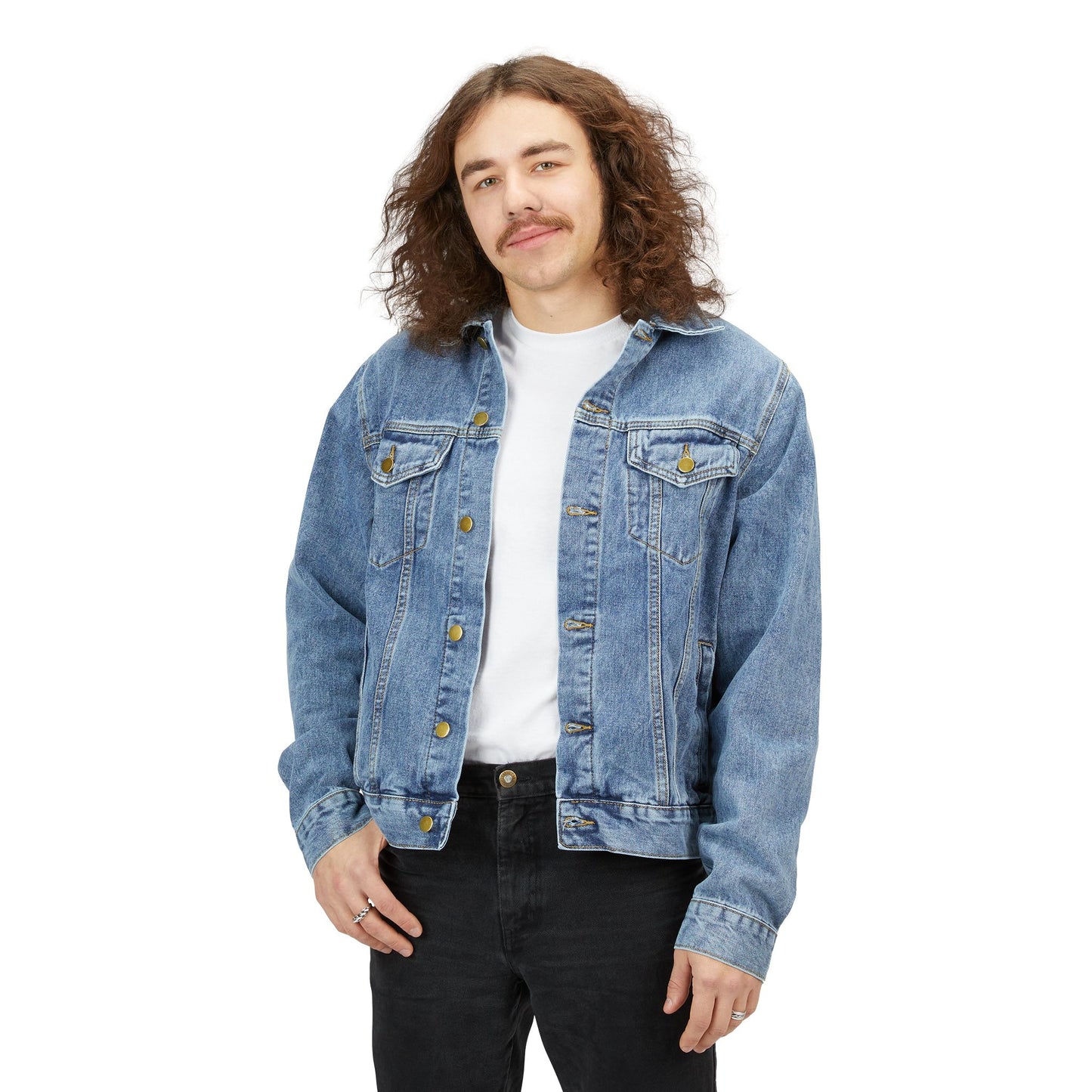 'It Is Finished' Men's Denim Jacket — Jesus Graphic