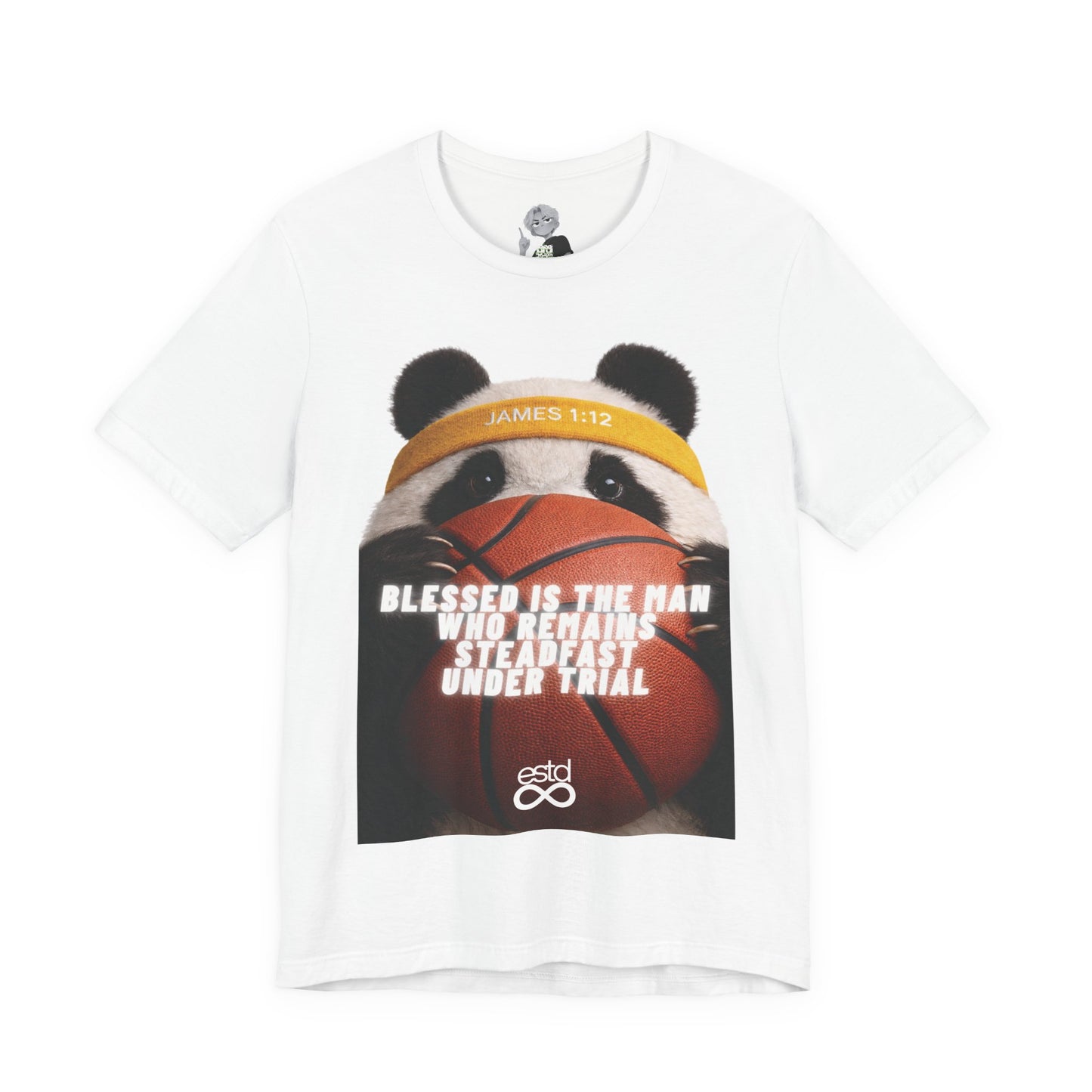 Unisex T-Shirt | Christian T-Shirt | Panda Graphic T-Shirt | James 1:12 T-Shirt