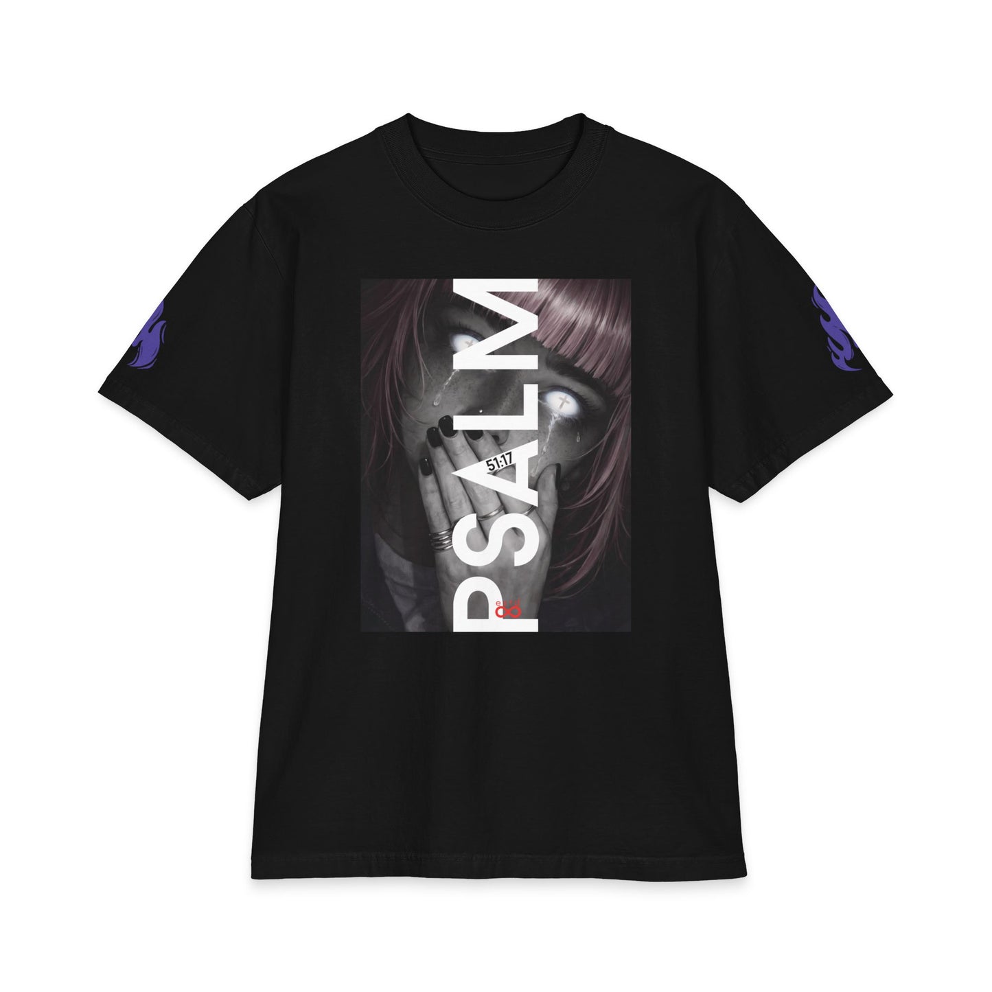 Psalm Graphic T‑Shirt — Faith-Inspired Anime Art Tee with Scripture Backprint