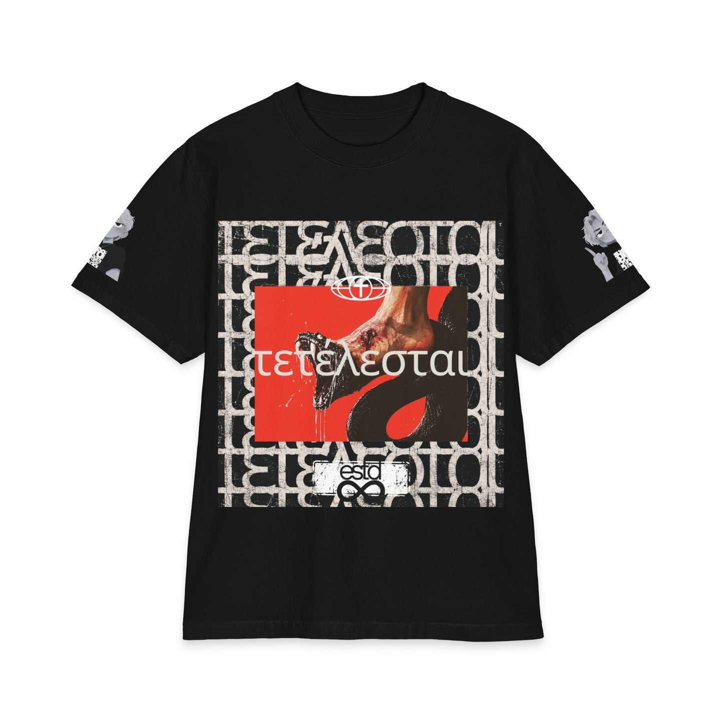 Tetelestai" Christian Oversized Unisex T-Shirt | It Is Finished | Jesus Crushes the Serpent | Bold Faith Apparel