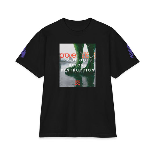 Pride Goes Before Destruction Tee | Proverbs 16:18 Shirt | T-Rex Graphic Heavyweight Tee