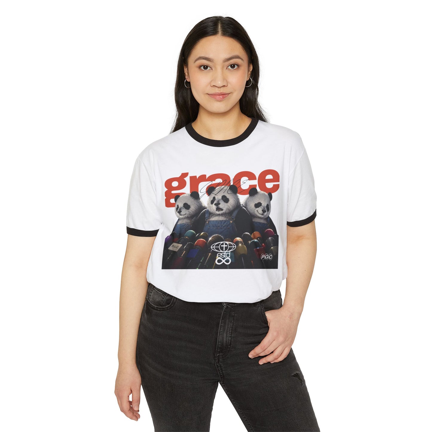 "Grace" Christian Unisex Ringer T-Shirt | Colossians 4:6 | Gracious Speech Faith Apparel