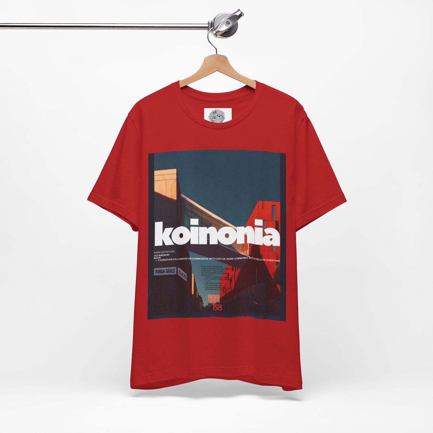 Koinonia Christian T-Shirt | Faith-Based Graphic Tee, Unisex, Romans 12:10