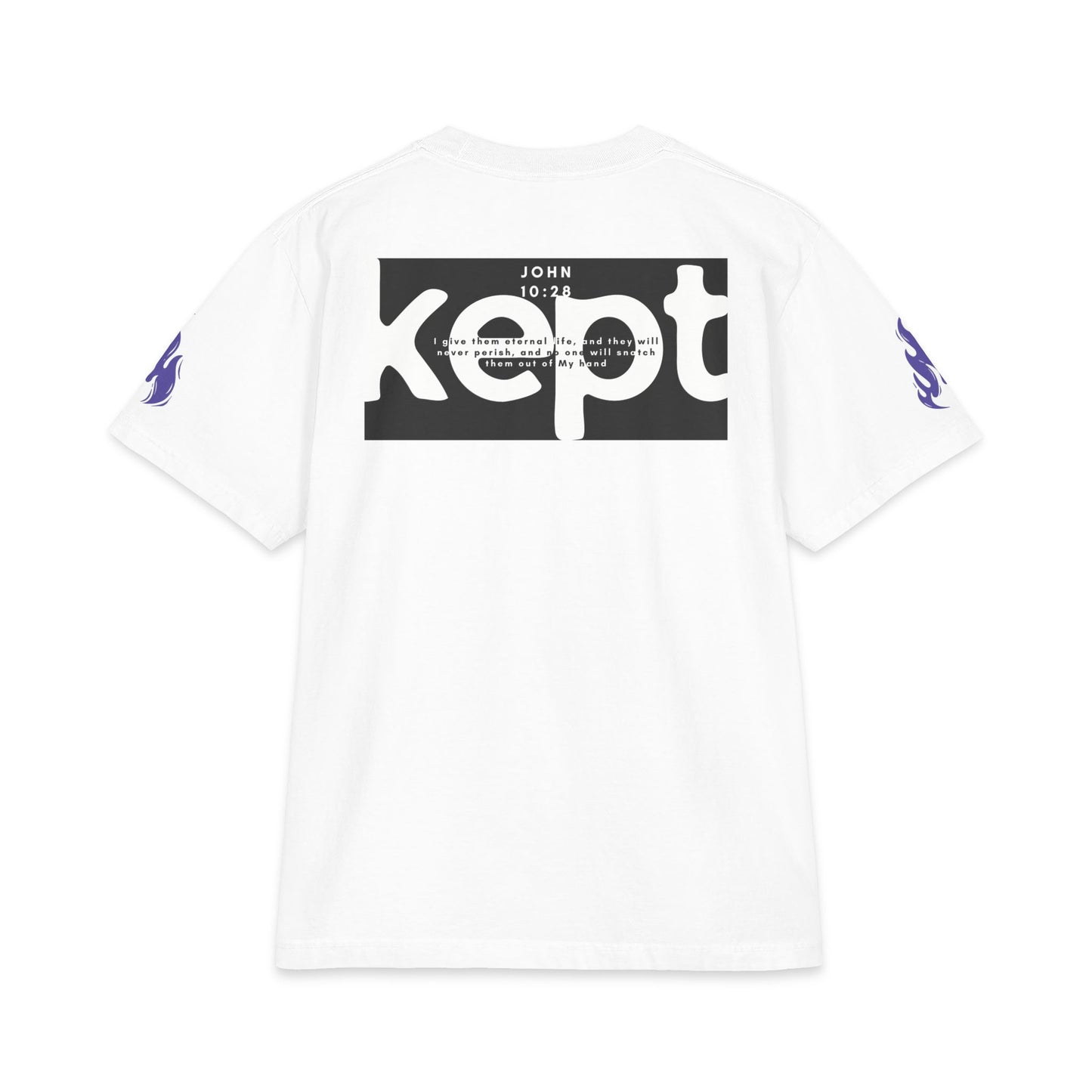 "KEPT" Jesus Hands Panda Christian T-Shirt | John 10:28 Bible Verse Graphic Tee | Unisex Heavyweight Streetwear | Faith-Based Front & Back Print
