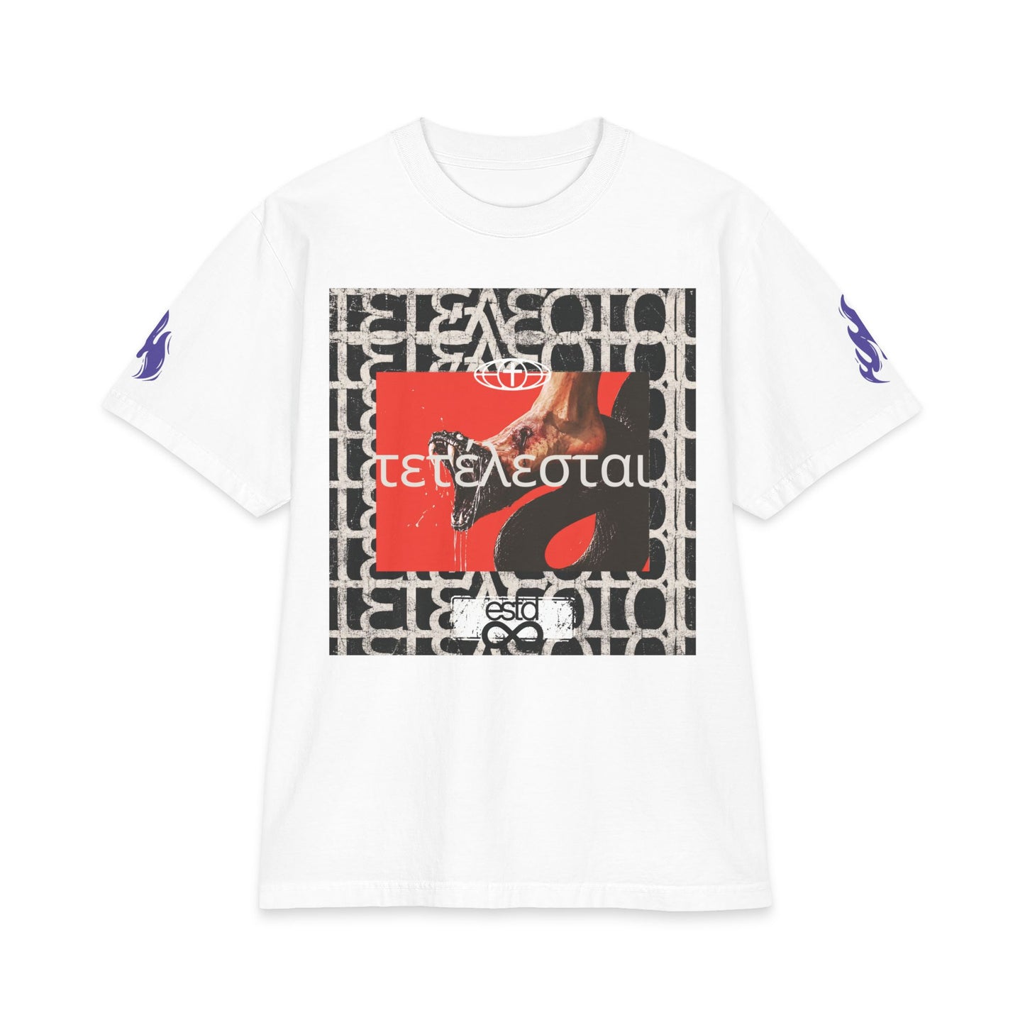 Tetelestai" Christian Oversized Unisex T-Shirt | It Is Finished | Jesus Crushes the Serpent | Bold Faith Apparel