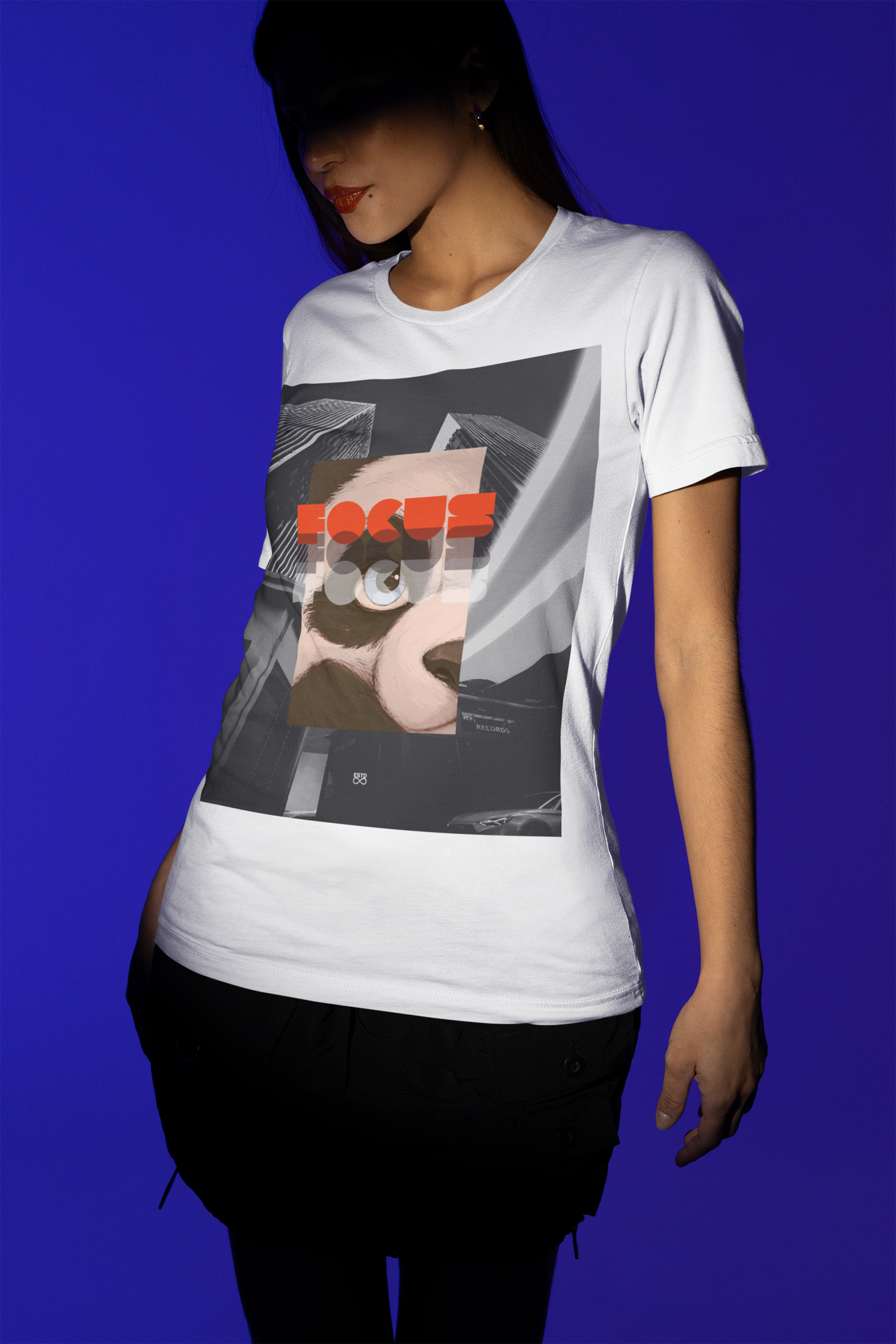 Unisex Oversized Christian T-Shirt | FOCUS Philippians 3:14 | Panda Graphic Tee