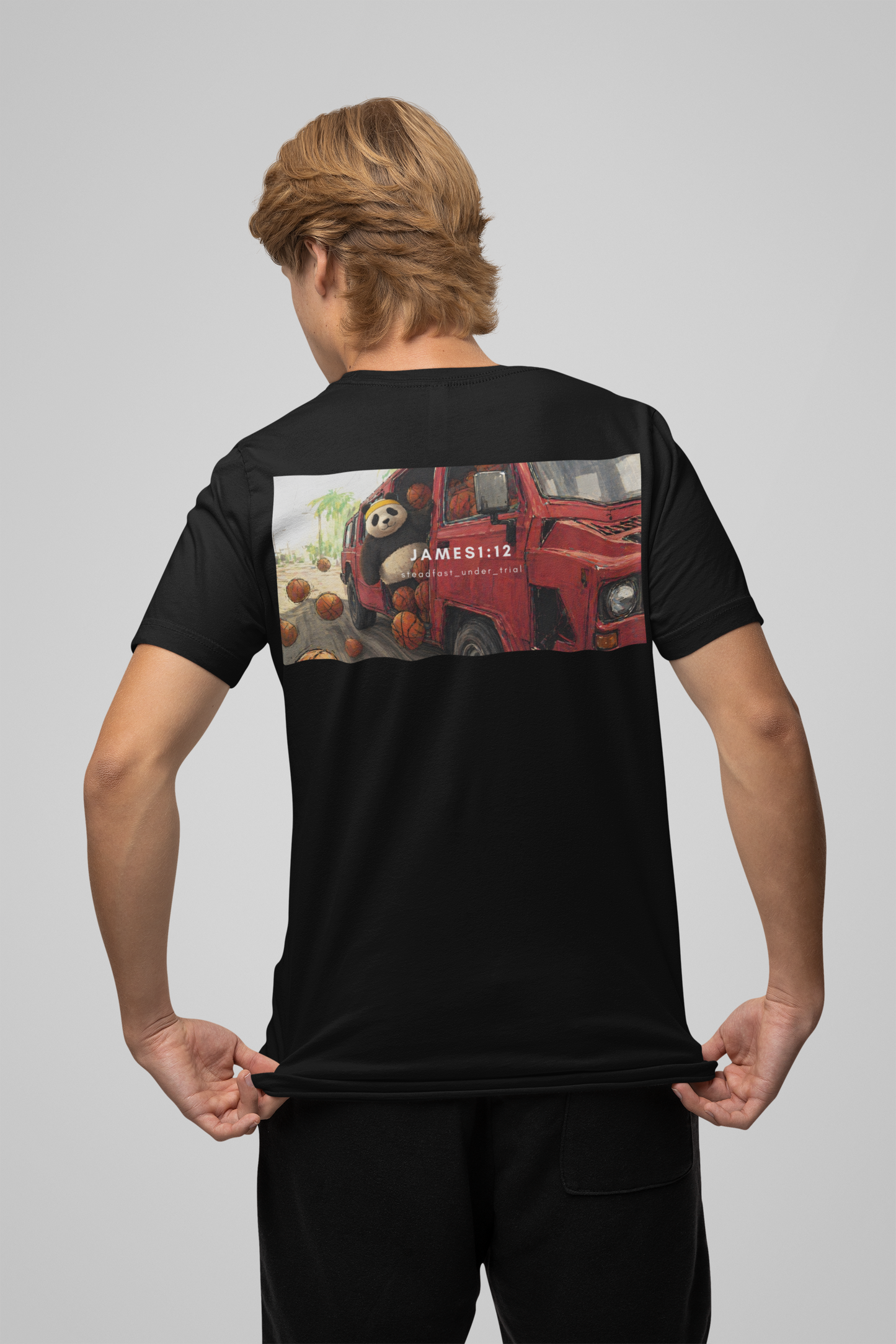 Unisex T-Shirt | Christian T-Shirt | Panda Graphic T-Shirt | James 1:12 T-Shirt