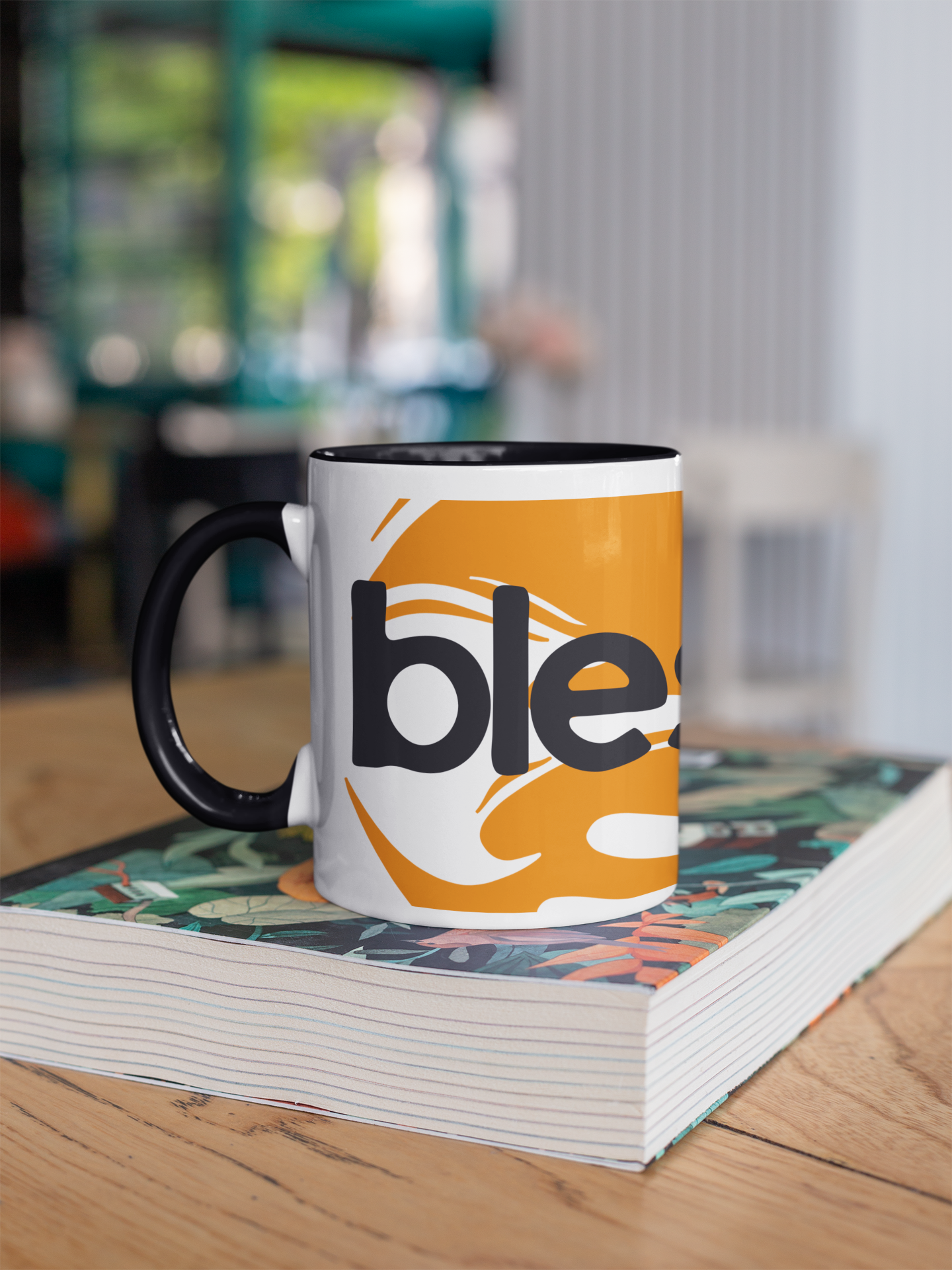 Blessed Accent Mug — 11oz Colorful Ceramic Coffee Cup