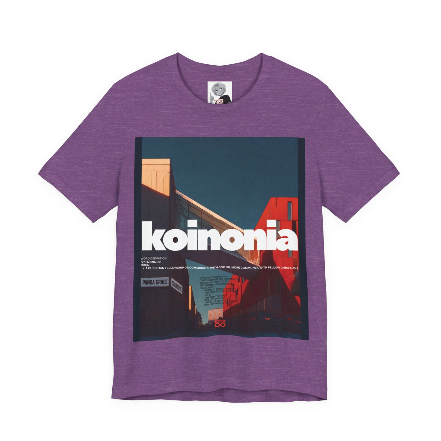 Koinonia Christian T-Shirt | Faith-Based Graphic Tee, Unisex, Romans 12:10