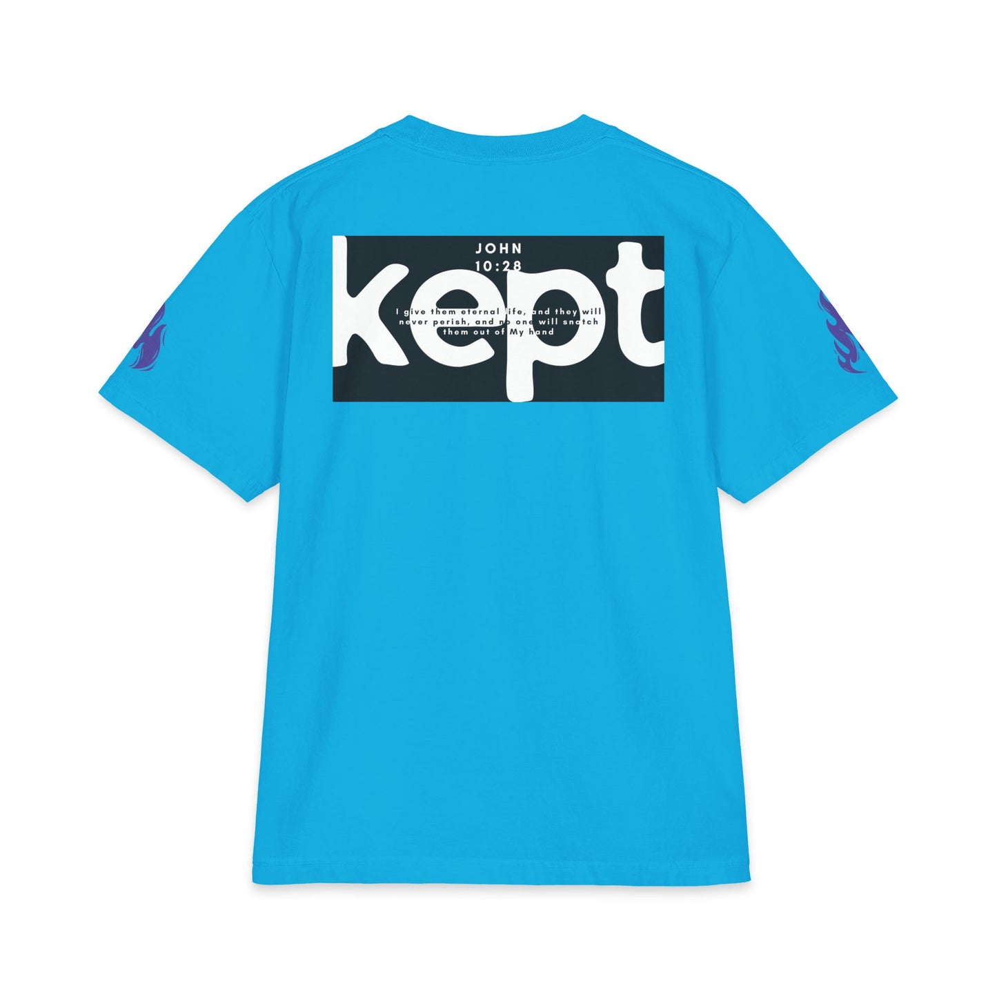 "KEPT" Jesus Hands Panda Christian T-Shirt | John 10:28 Bible Verse Graphic Tee | Unisex Heavyweight Streetwear | Faith-Based Front & Back Print
