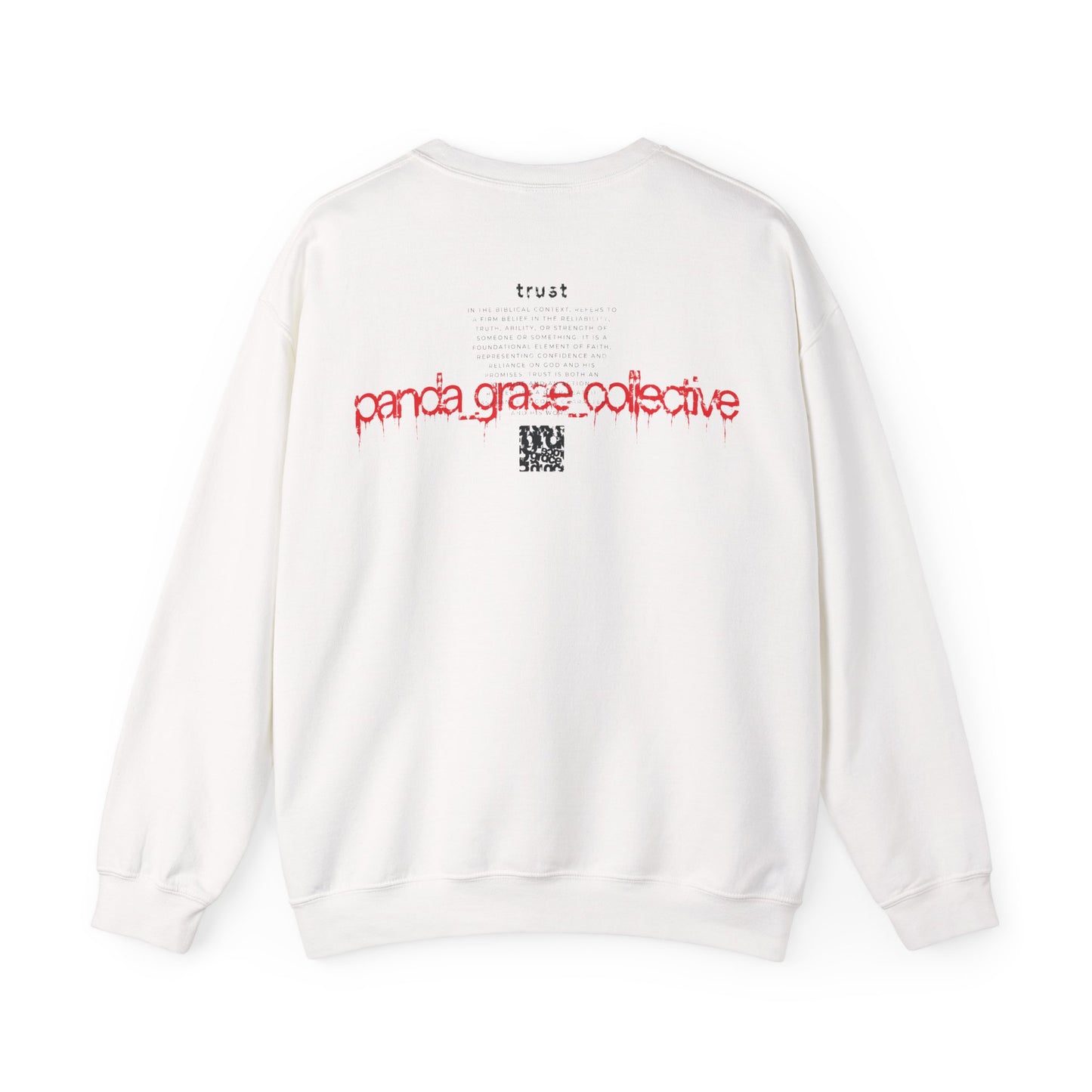"Trust" Christian Unisex Heavyweight Crewneck Sweatshirt | Confidence in God | Faith Streetwear