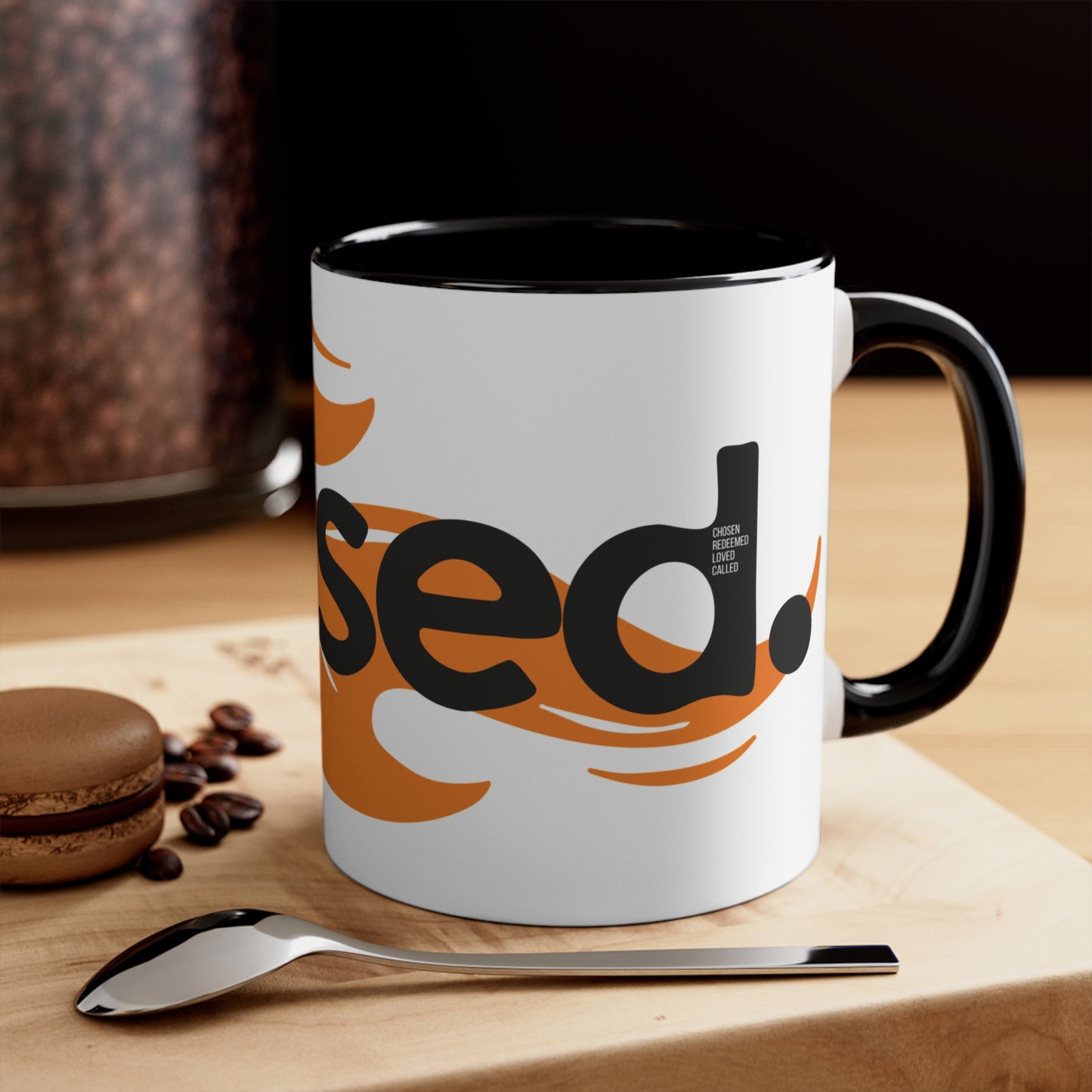 Blessed Accent Mug — 11oz Colorful Ceramic Coffee Cup