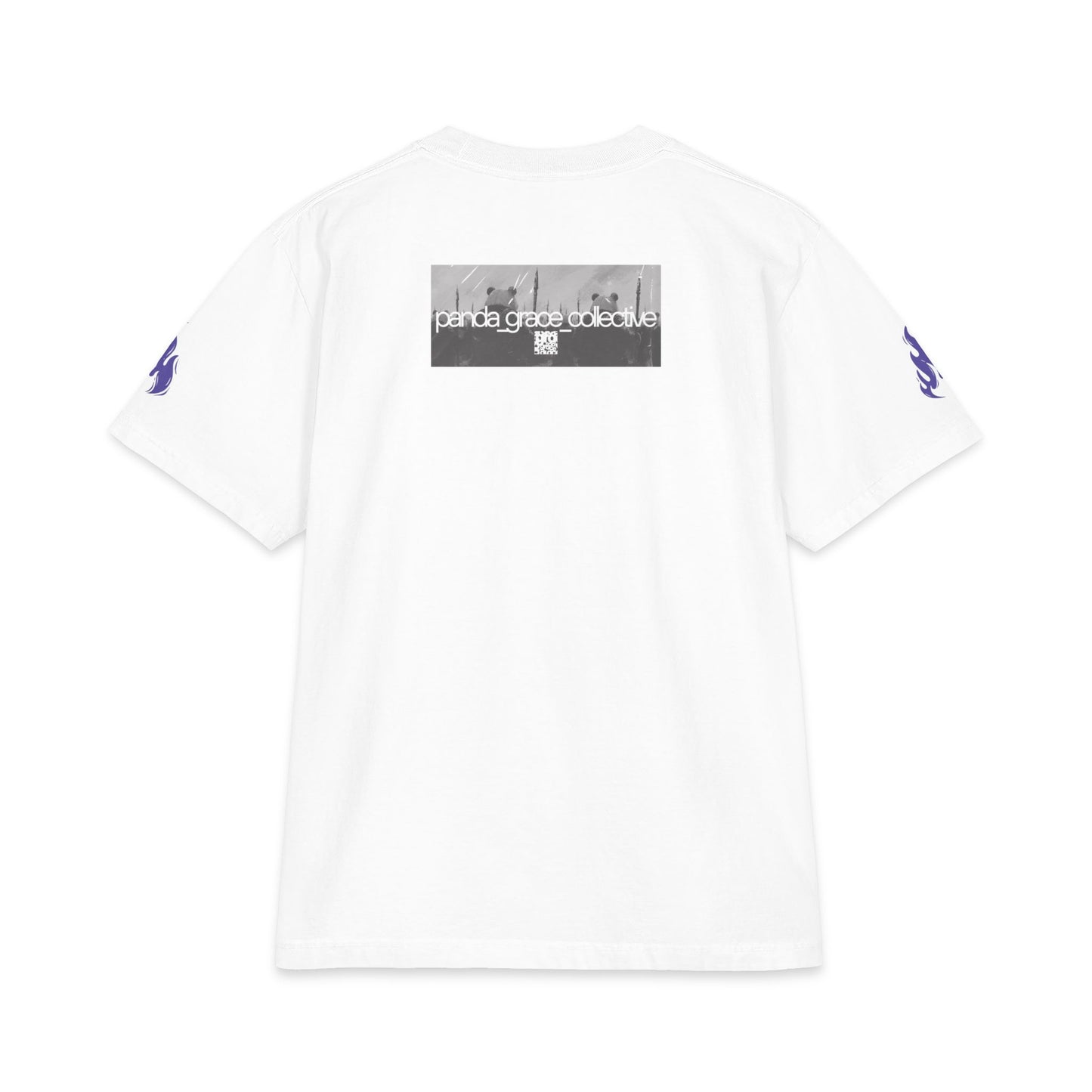 "Strong and Courageous" Christian Unisex Heavyweight T-Shirt | Joshua 1:9 | Warrior Graphic | Panda Army Art | Bold Faith Streetwear for Men and Women