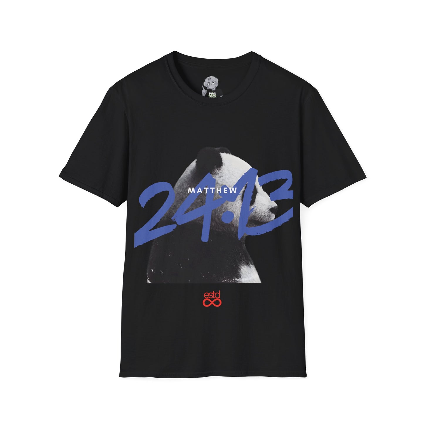 "Endure" Christian Unisex T-Shirt | Matthew 24:13 | Panda Graphic | Those Who Endure to the End Will Be Saved | Faith Apparel