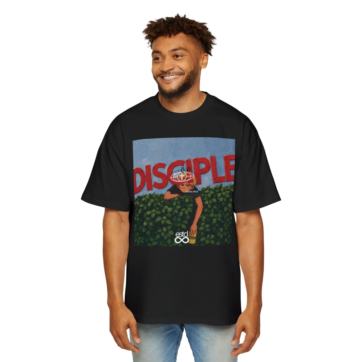 "Disciple" Christian Oversized T-Shirt | Faith-Based Streetwear | Bold Believer Tee | Christian Art Apparel