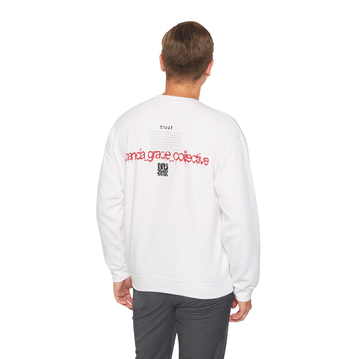 "Trust" Christian Unisex Heavyweight Crewneck Sweatshirt | Confidence in God | Faith Streetwear