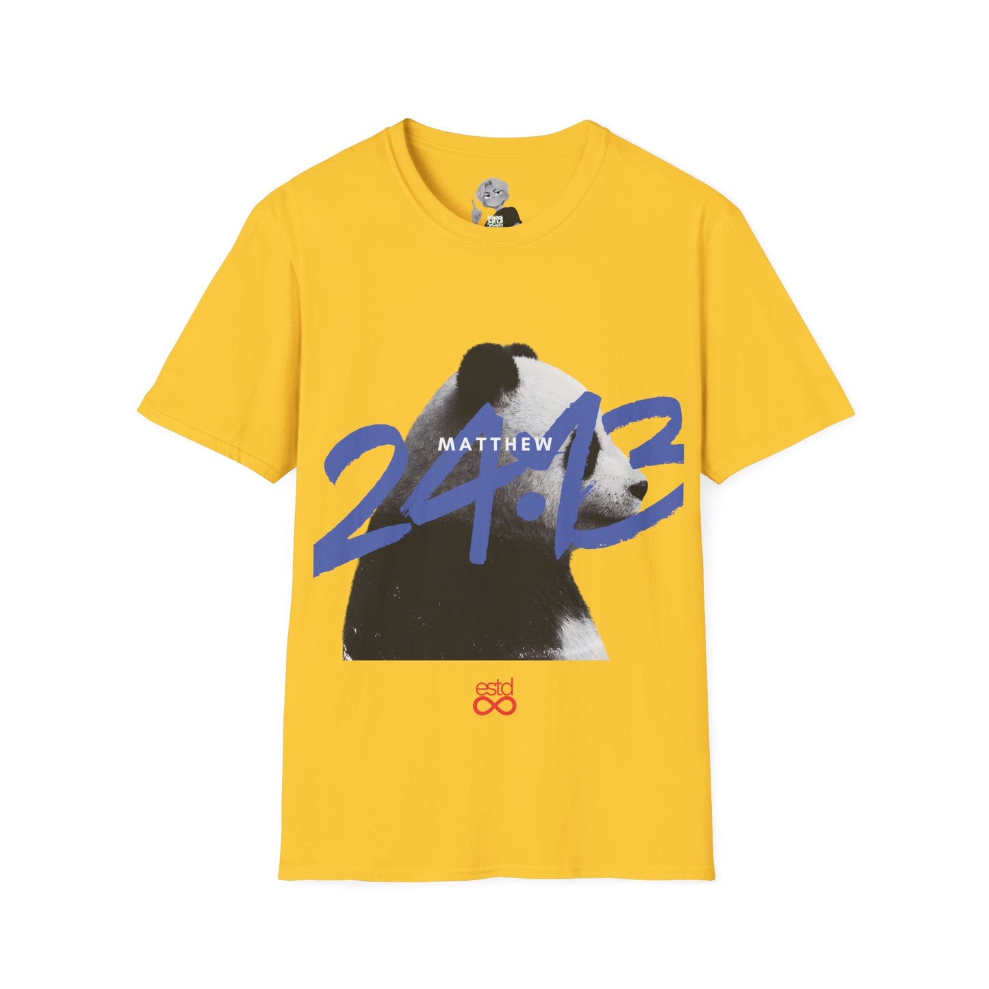 "Endure" Christian Unisex T-Shirt | Matthew 24:13 | Panda Graphic | Those Who Endure to the End Will Be Saved | Faith Apparel