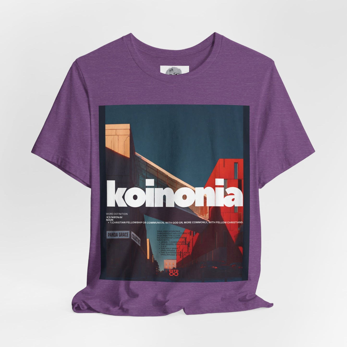 Koinonia Christian T-Shirt | Faith-Based Graphic Tee, Unisex, Romans 12:10