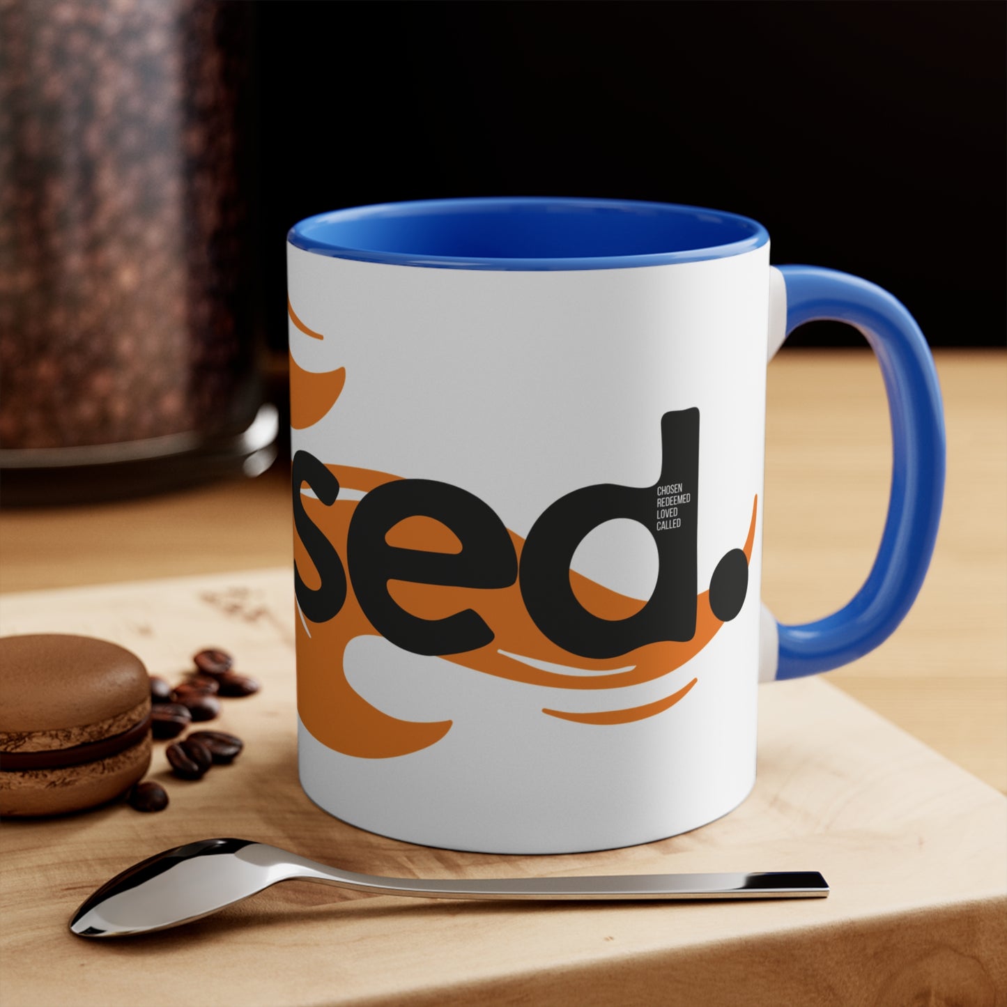 Blessed Accent Mug — 11oz Colorful Ceramic Coffee Cup