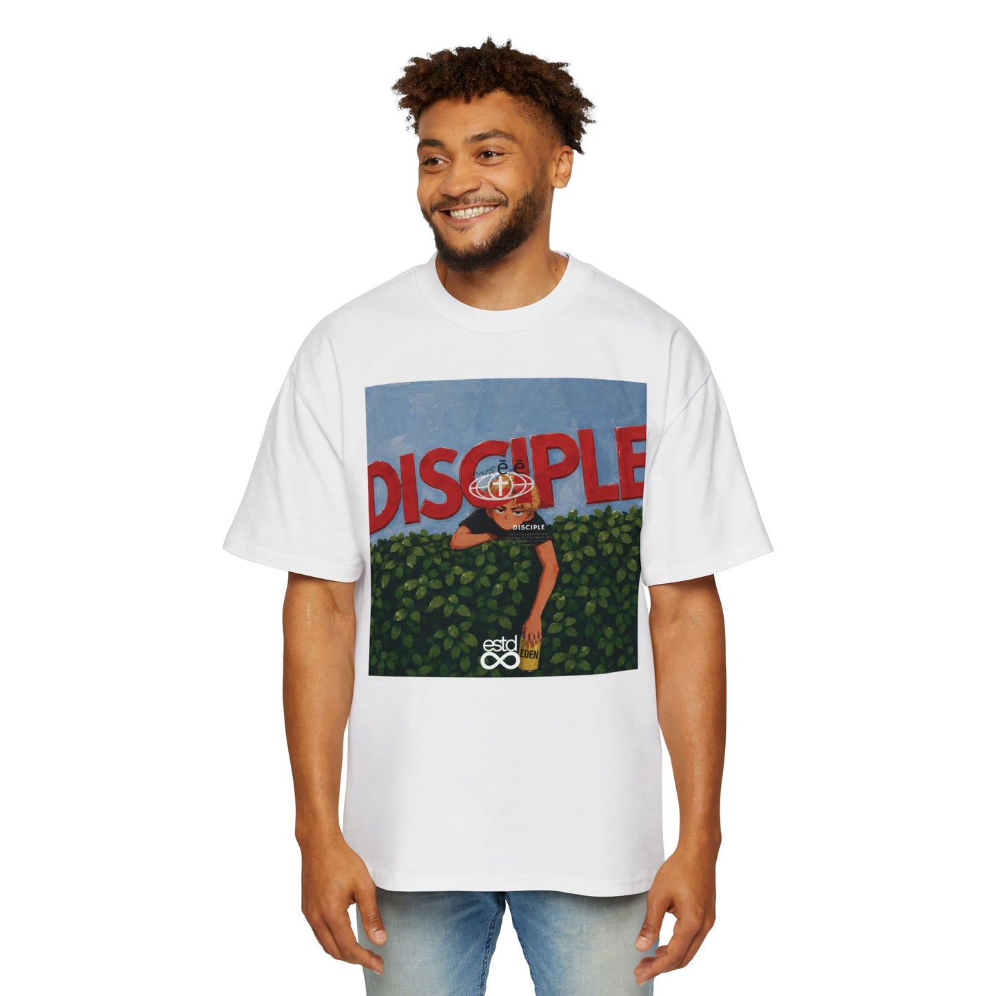 "Disciple" Christian Oversized T-Shirt | Faith-Based Streetwear | Bold Believer Tee | Christian Art Apparel