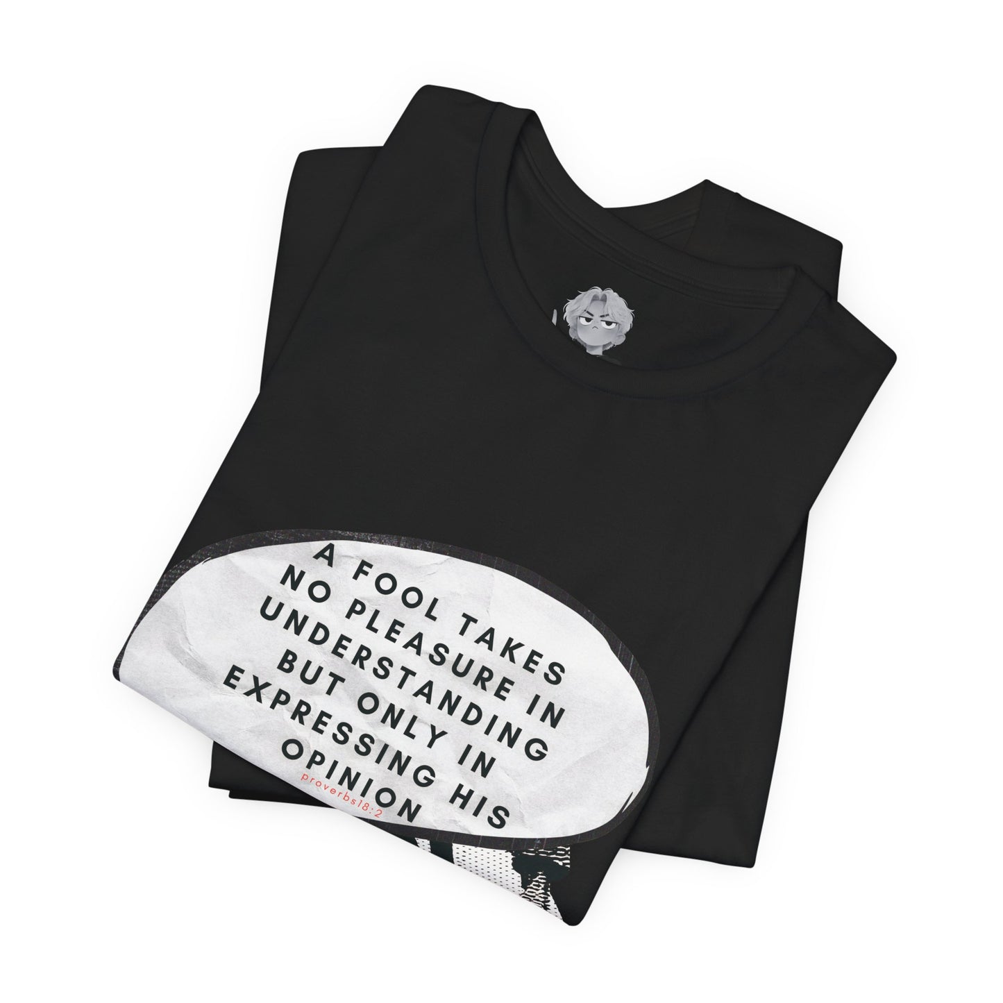 Unisex Christian T-Shirt | Proverbs 18:2 T-Shirt | Panda Graphic Tee