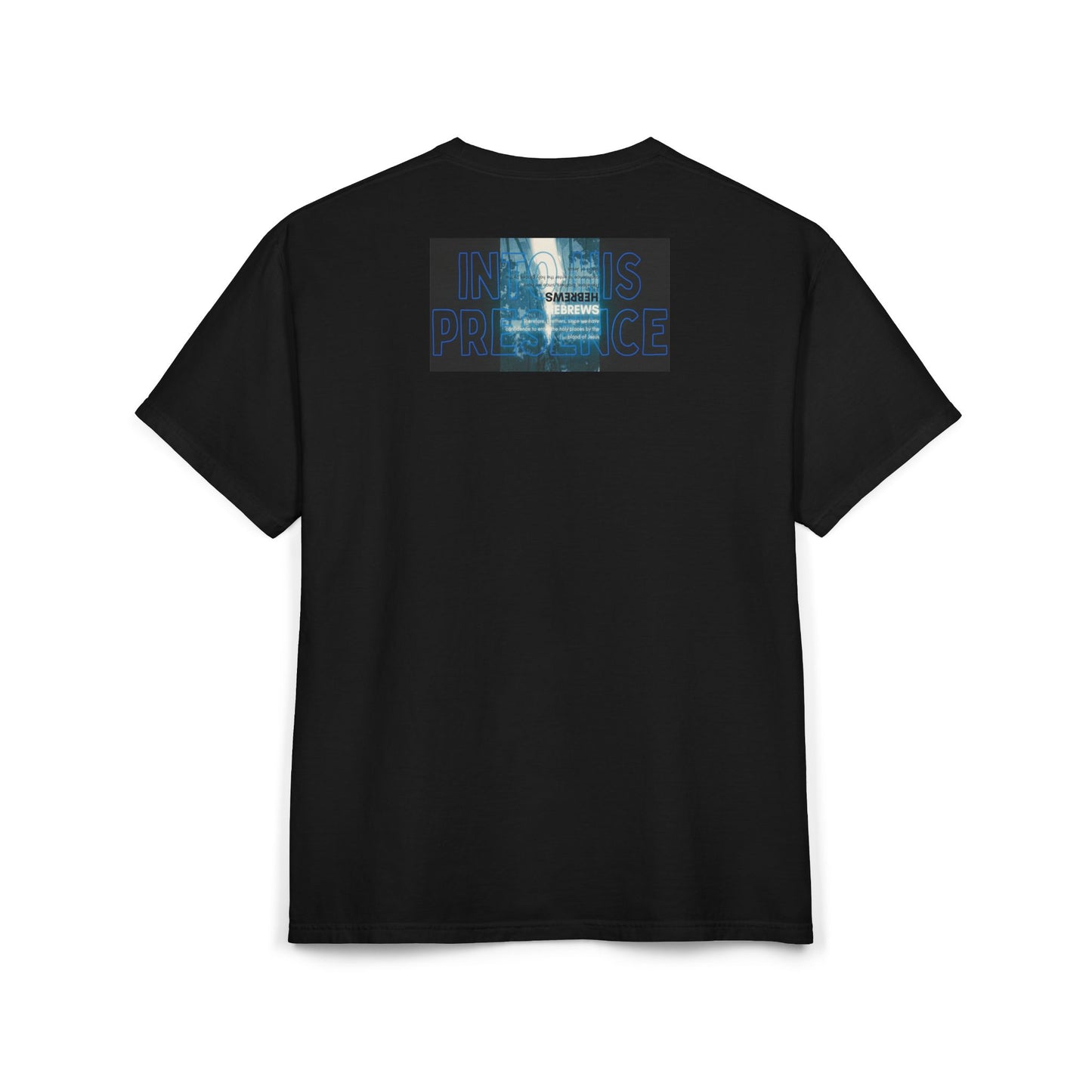 "Into His Presence" Christian Unisex Garment-Dyed T-Shirt | Hebrews 10:19 | Torn Veil Graphic | Access by the Blood of Jesus | Bold Worship Faith Streetwear