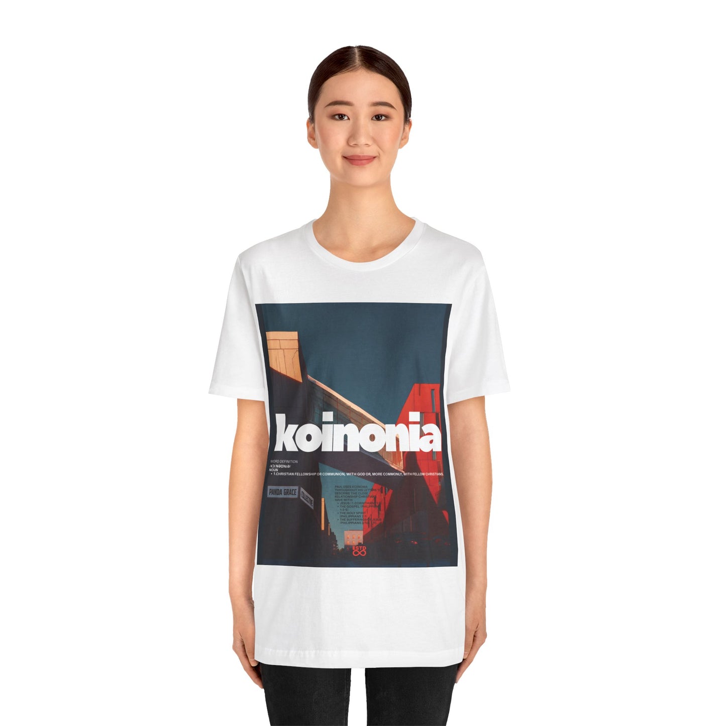 Koinonia Christian T-Shirt | Faith-Based Graphic Tee, Unisex, Romans 12:10