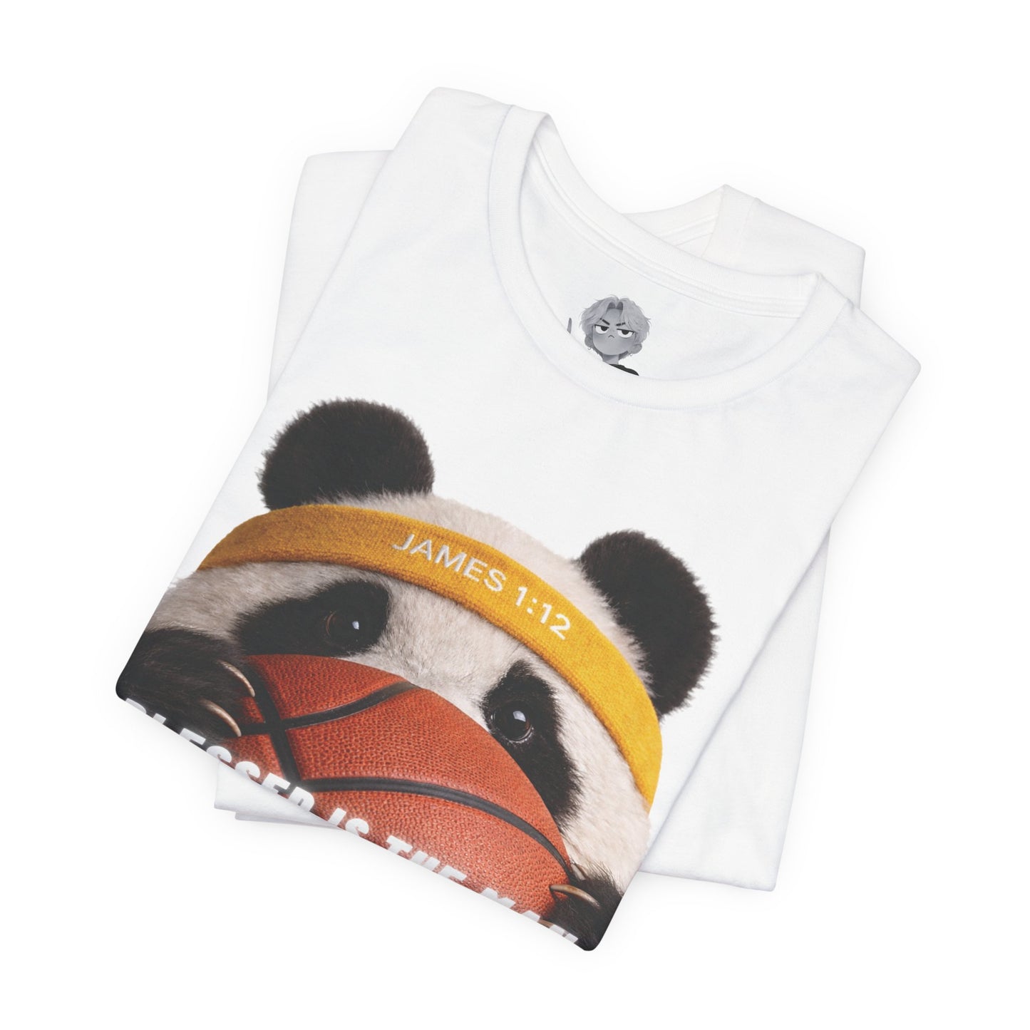 Unisex T-Shirt | Christian T-Shirt | Panda Graphic T-Shirt | James 1:12 T-Shirt